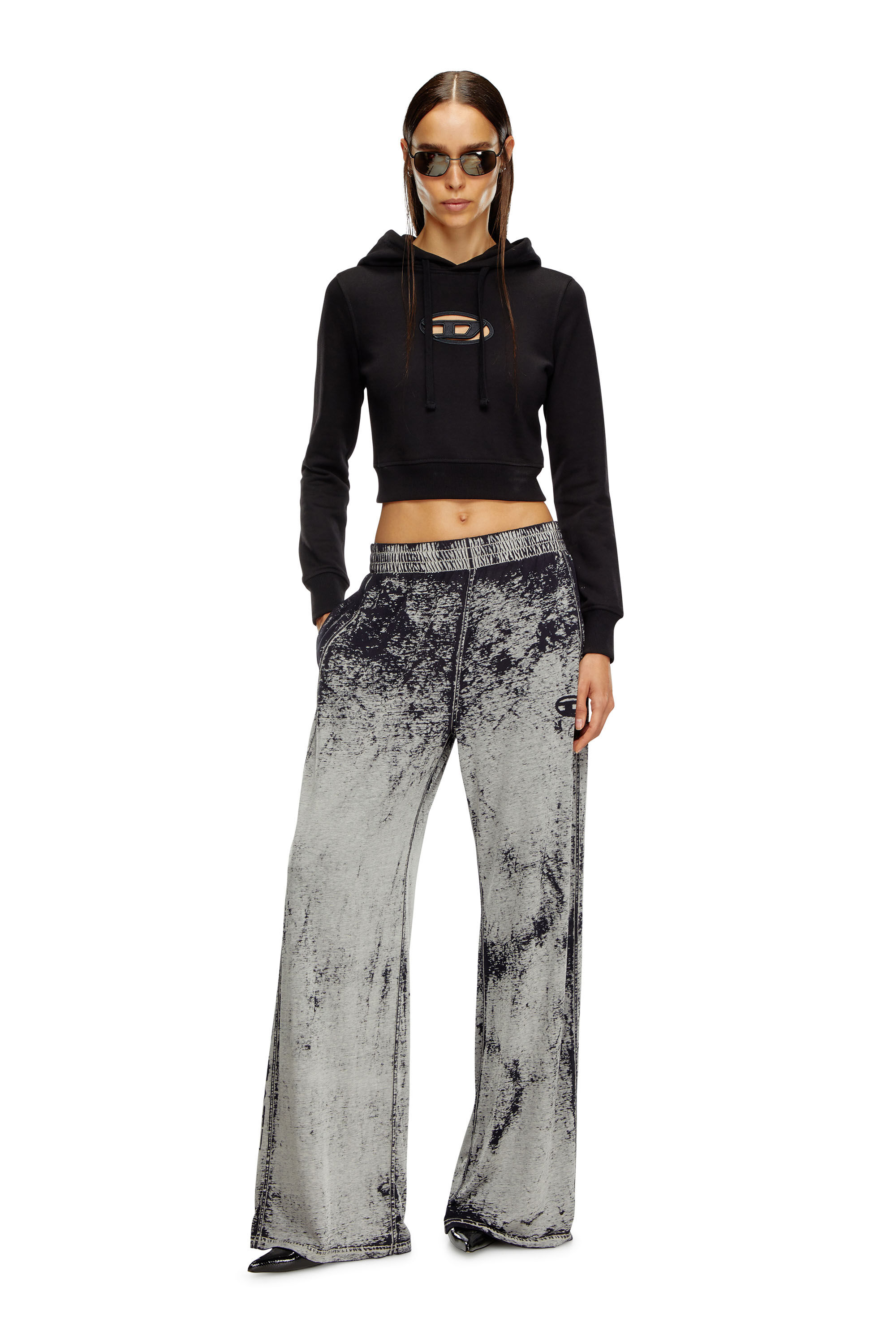 Women's Ribbed-knit turtleneck top | White | Diesel
