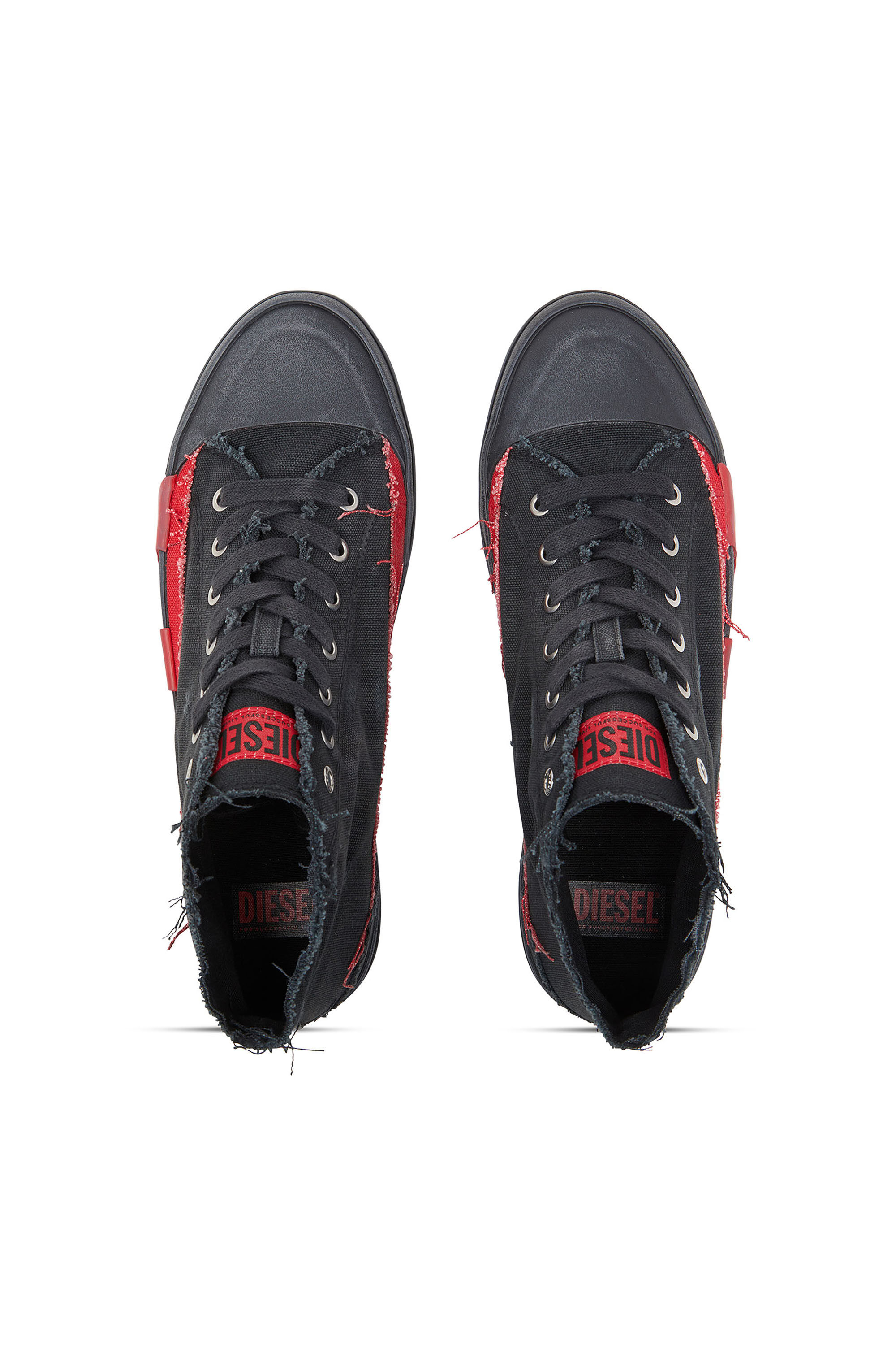 dm7c2b Men's S-D-Verse-Distressed high-top sneakers in canvas