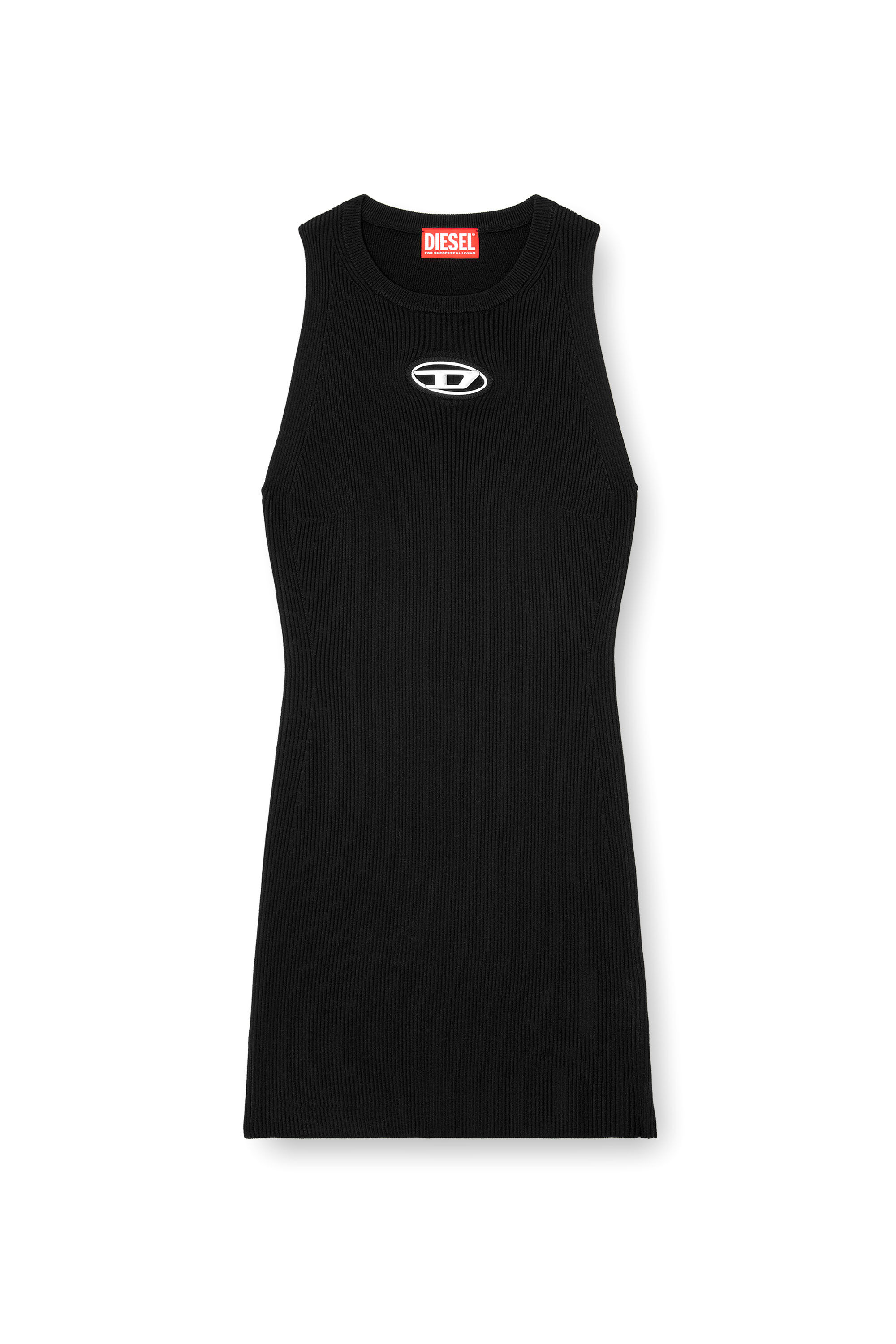 うのにもお得な Women's Ribbed Diesel | Black | dress sleeveless knit トップス