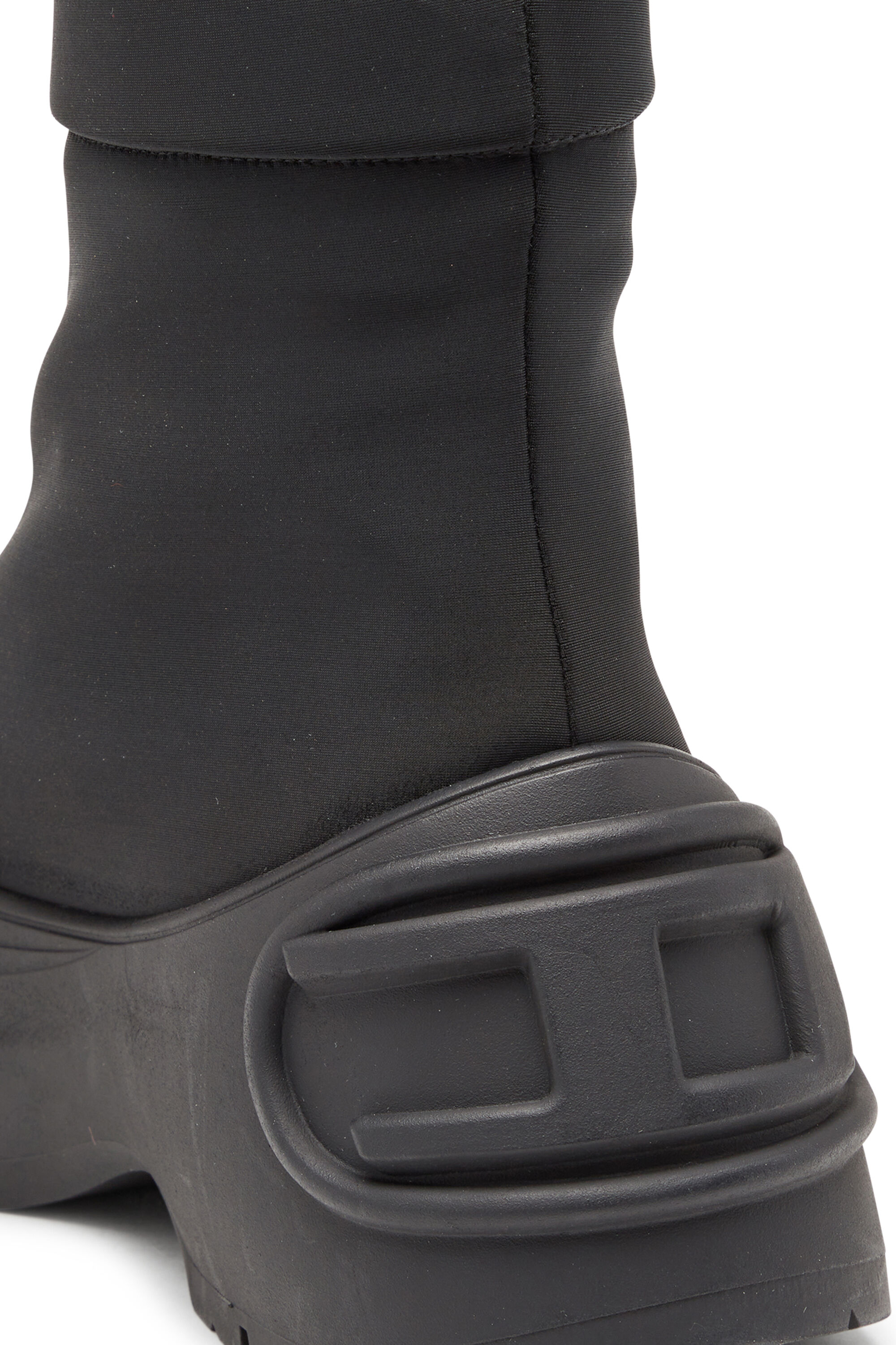 Men s D Donald Rubber trimmed ankle boots Black Diesel