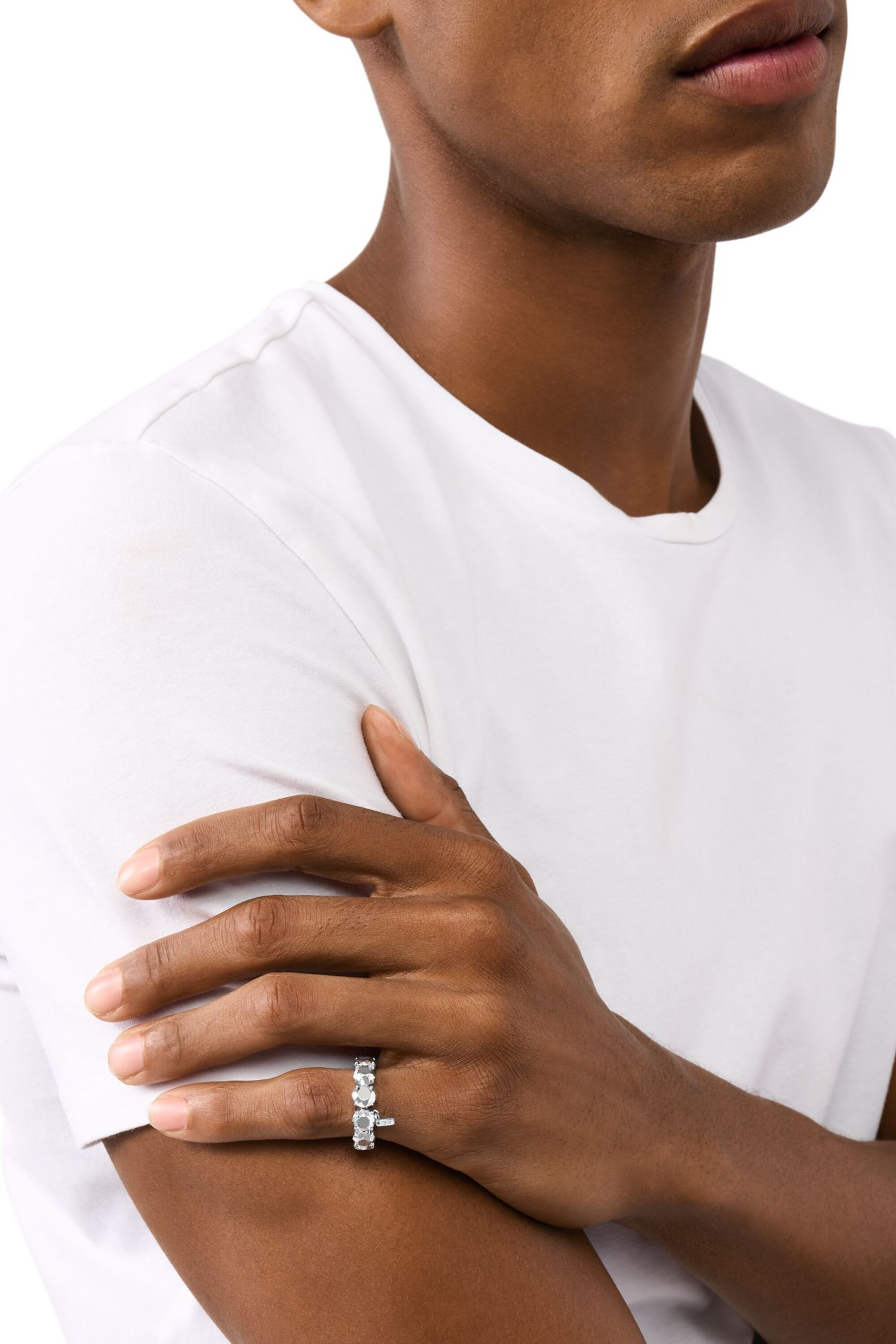 じゅえる Women's Sterling Silver Band Ring | Silver | Diesel {{Country}}