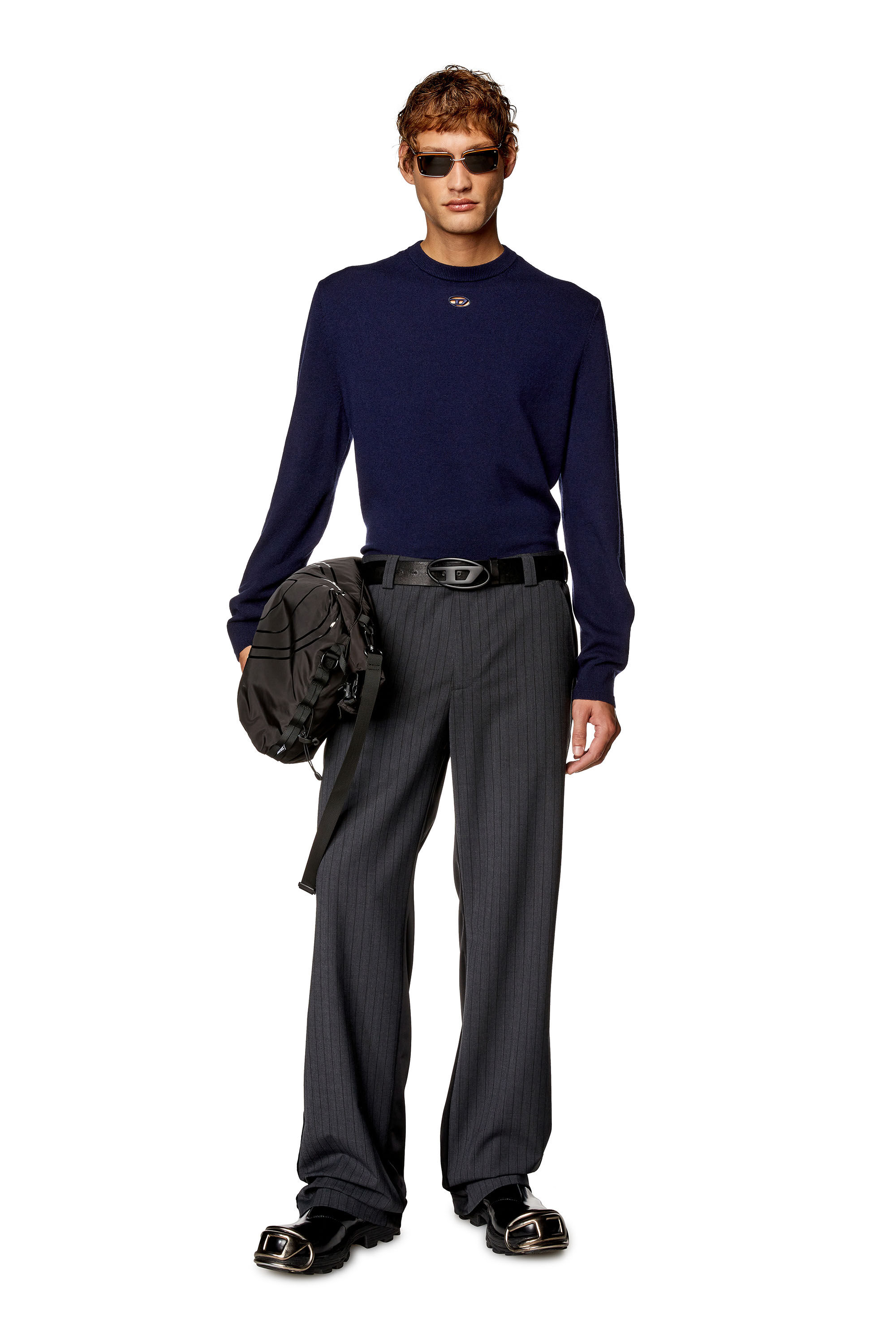 Men's Wool and cashmere jumper | Blue | Diesel