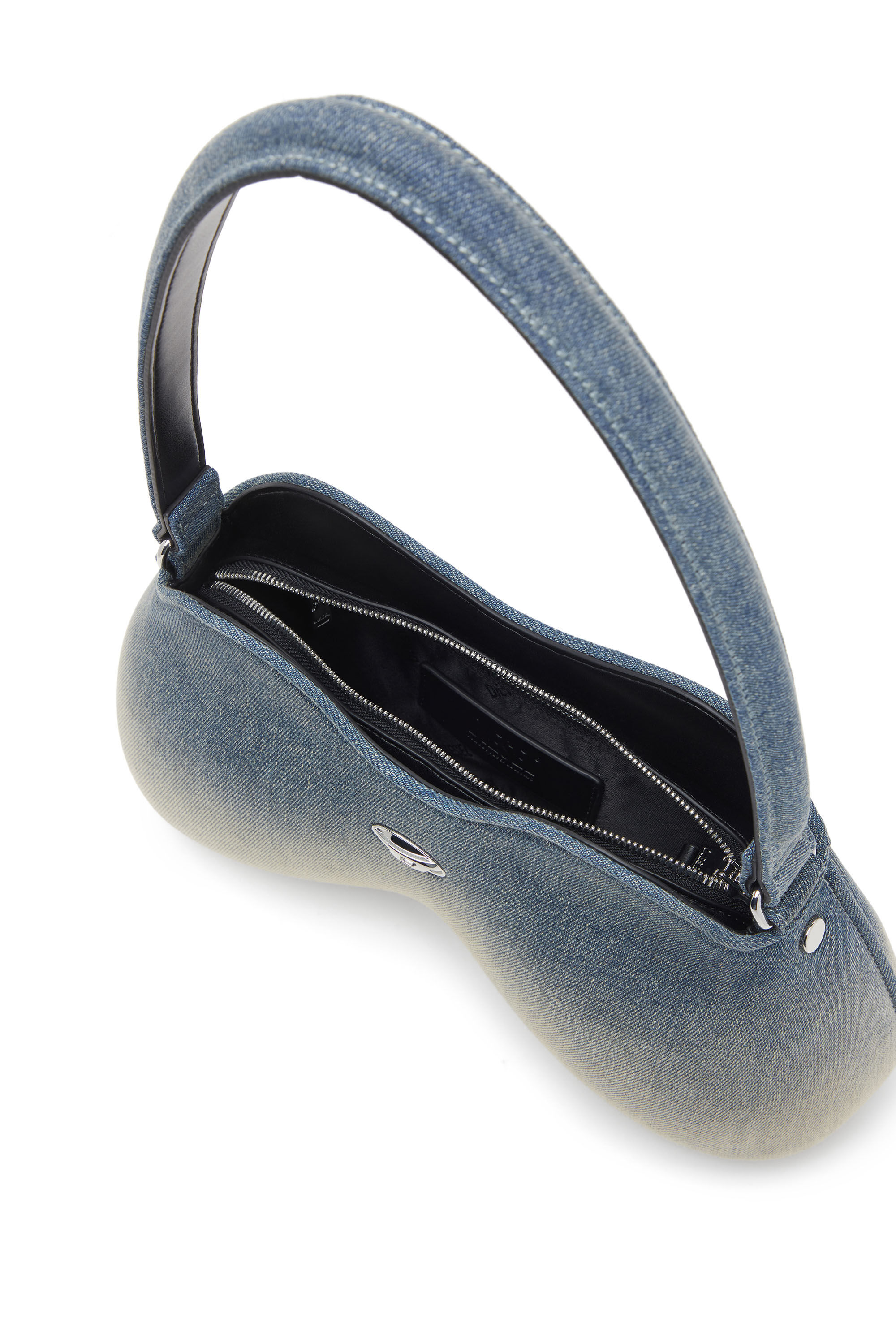 Women's Double-D-Shoulder bag in solarised denim | Blue | Diesel