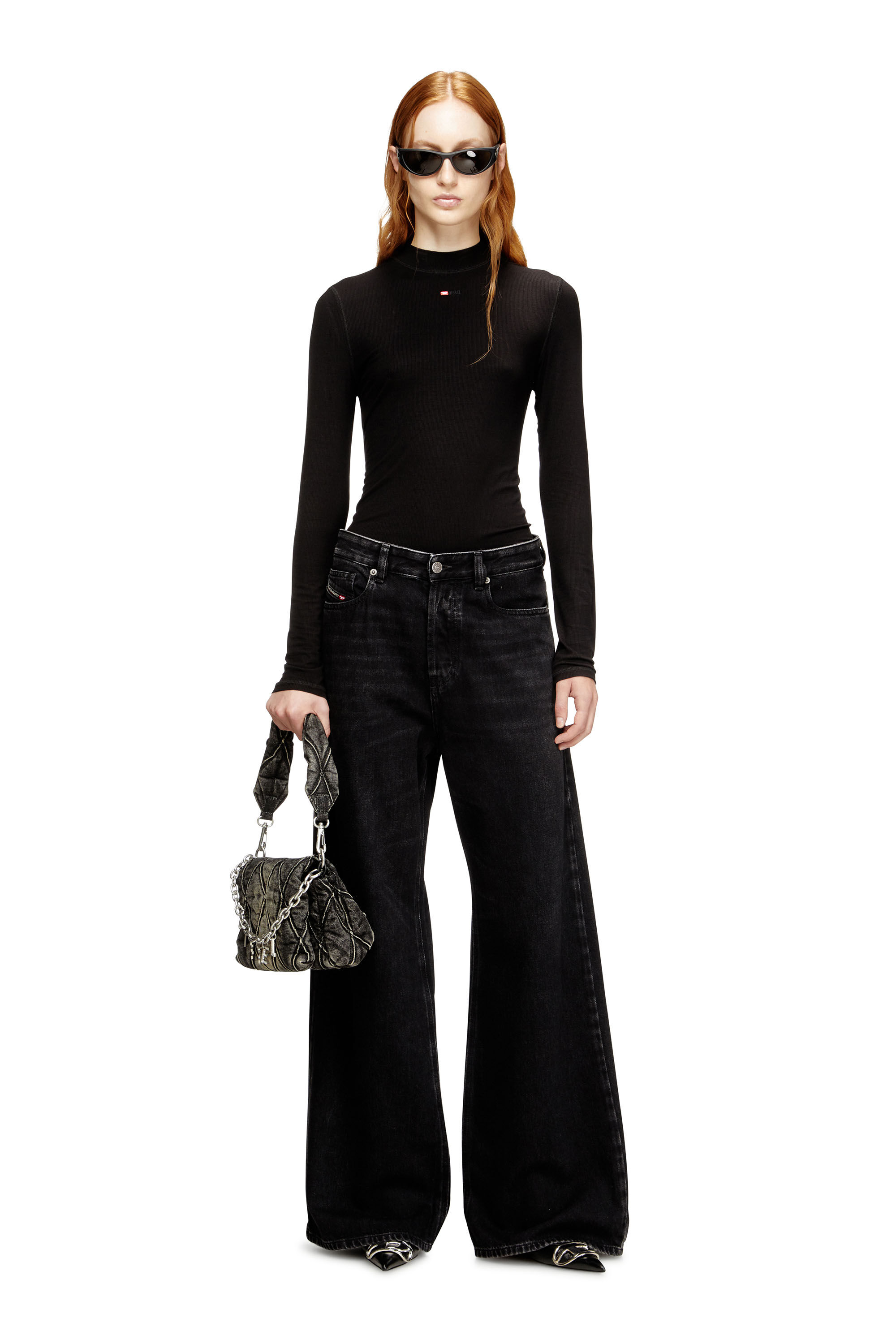 Women's Relaxed Jeans | Black/Dark grey | Diesel 1996 D-Sire