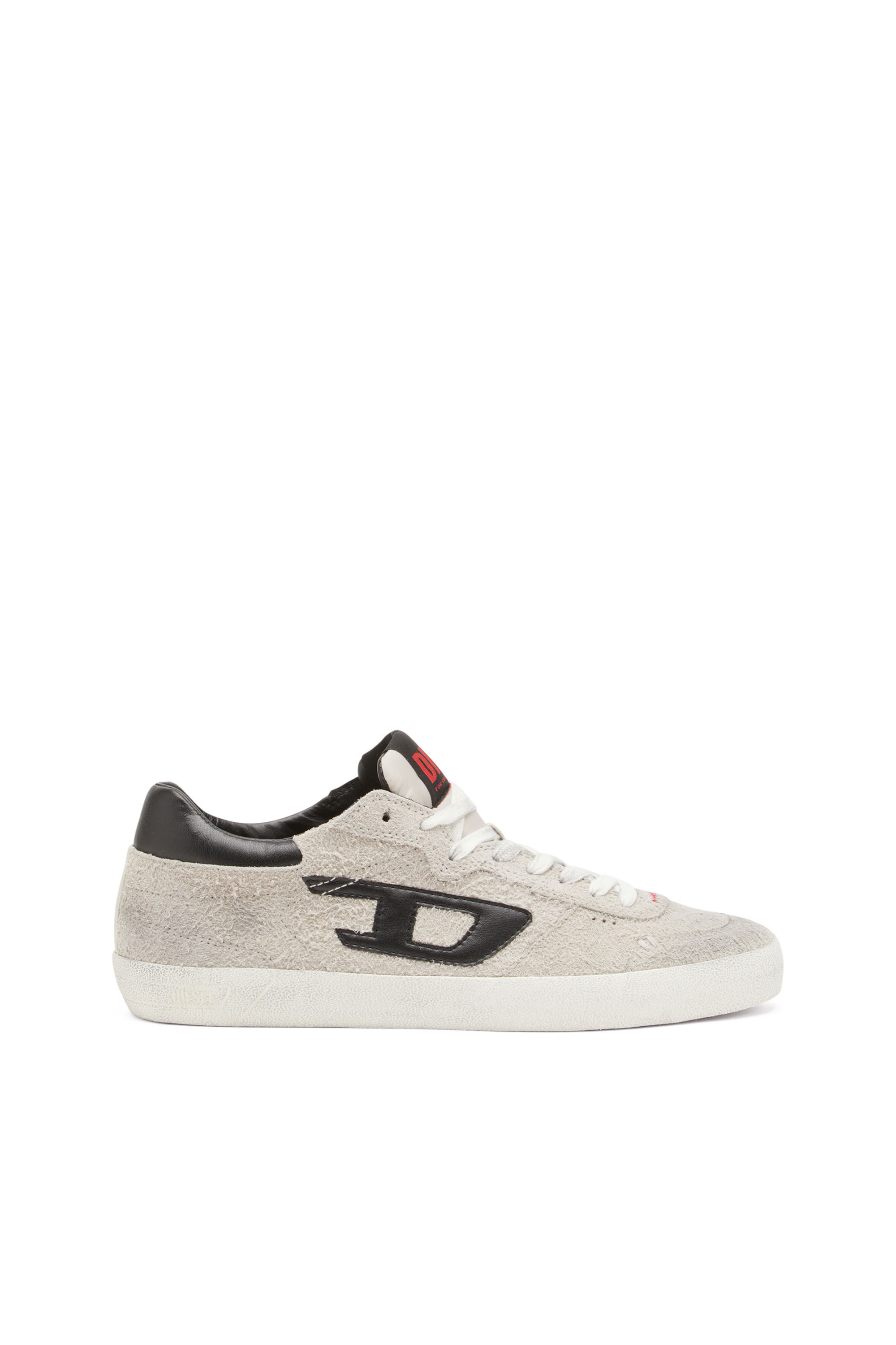 Men's S-Leroji-Distressed sneakers in hairy suede | Grey | Diesel