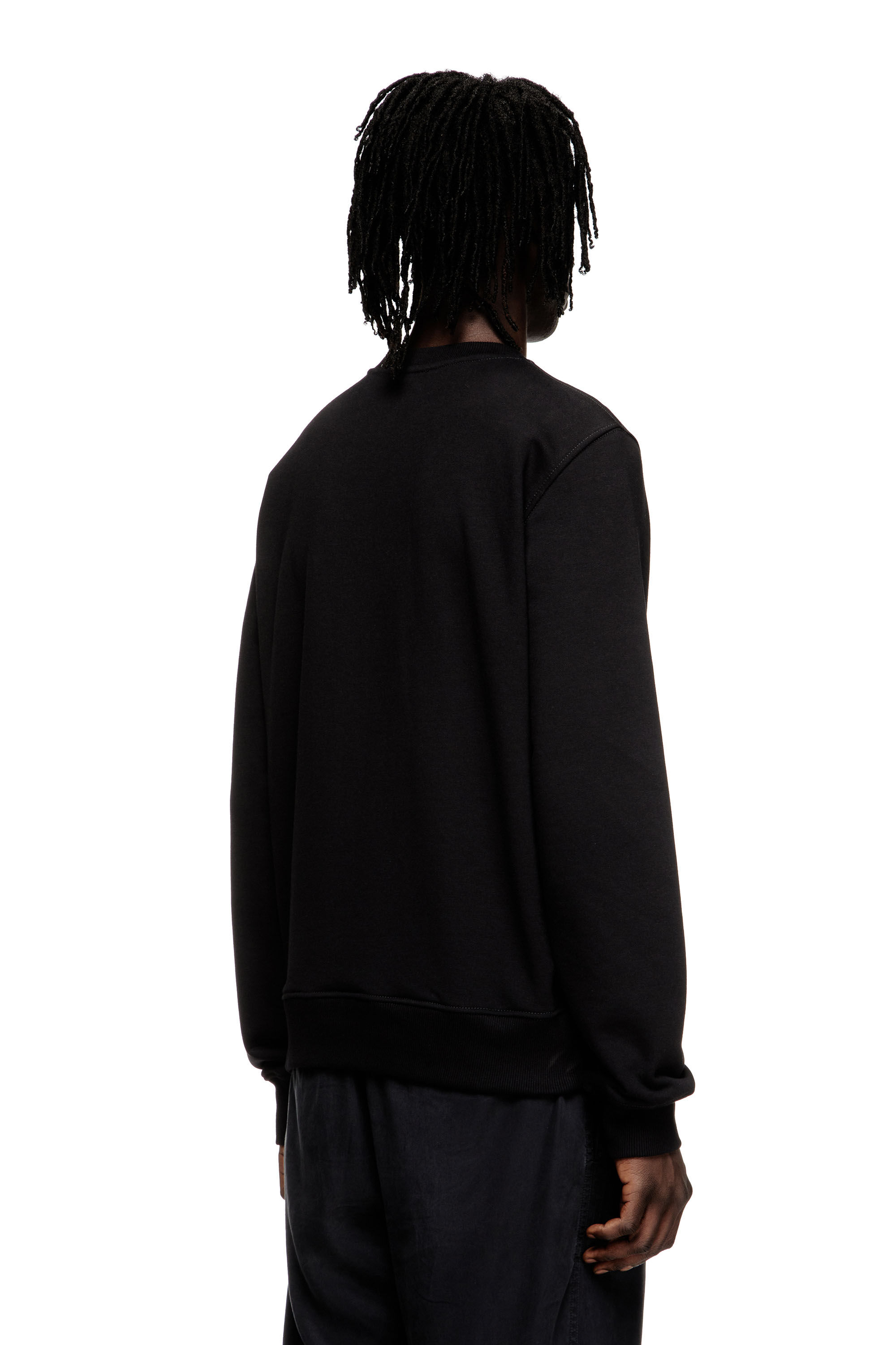 Diesel - S-GINN-T3, Man's Cotton sweatshirt with graphic print in Black - 4