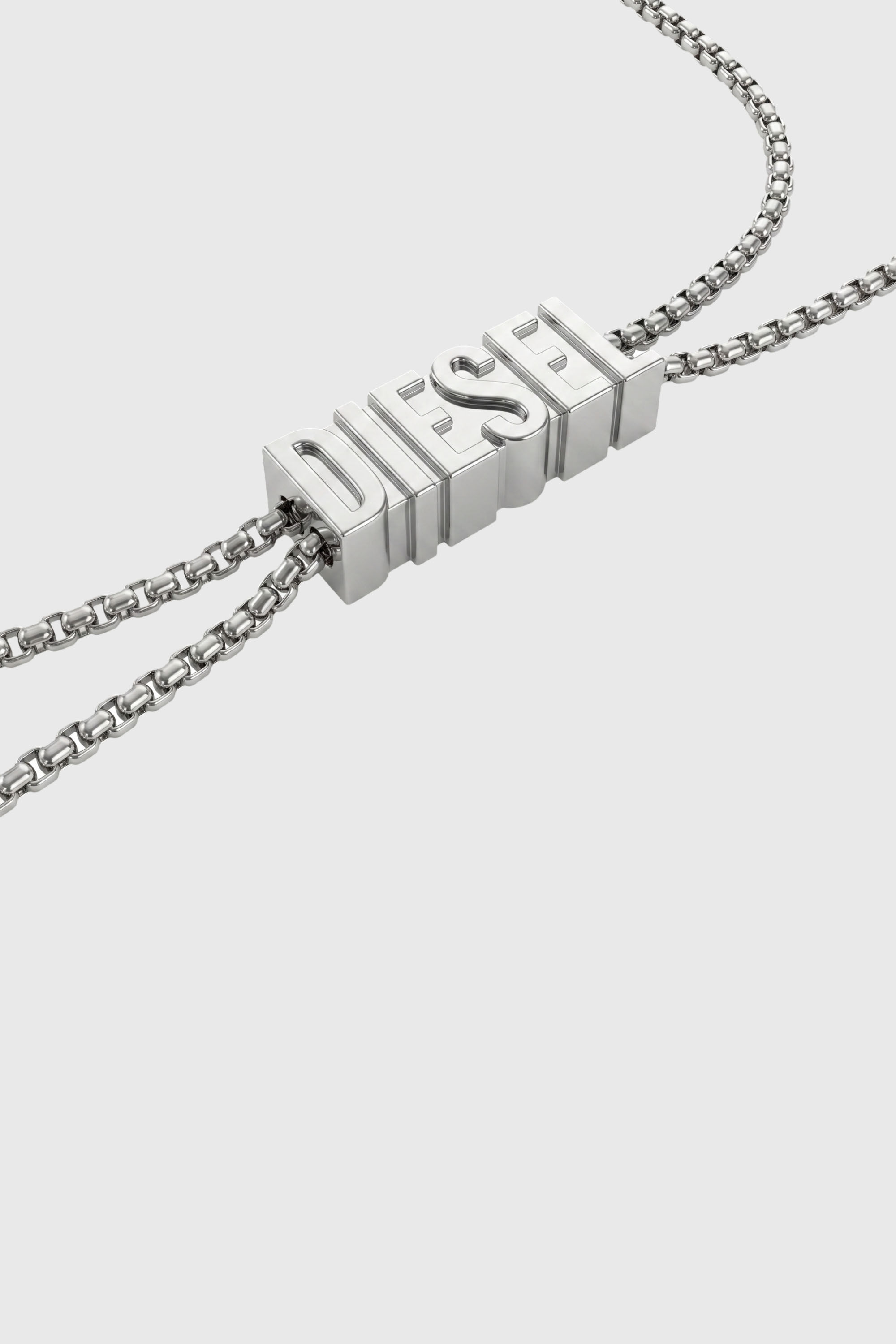 Women's D chain earbuds necklace | Silver | Diesel {{Country}}