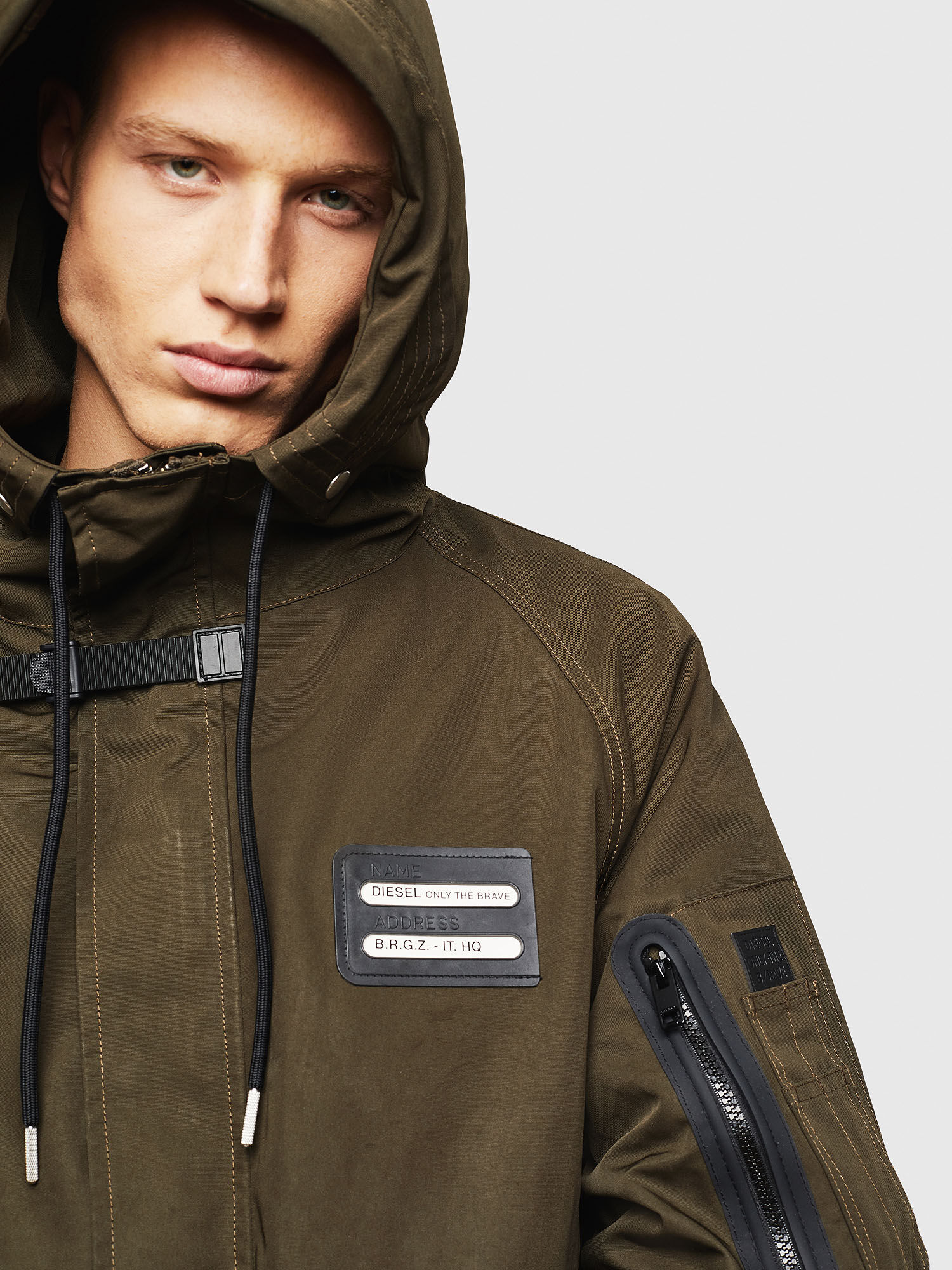 Diesel parka jacket mens