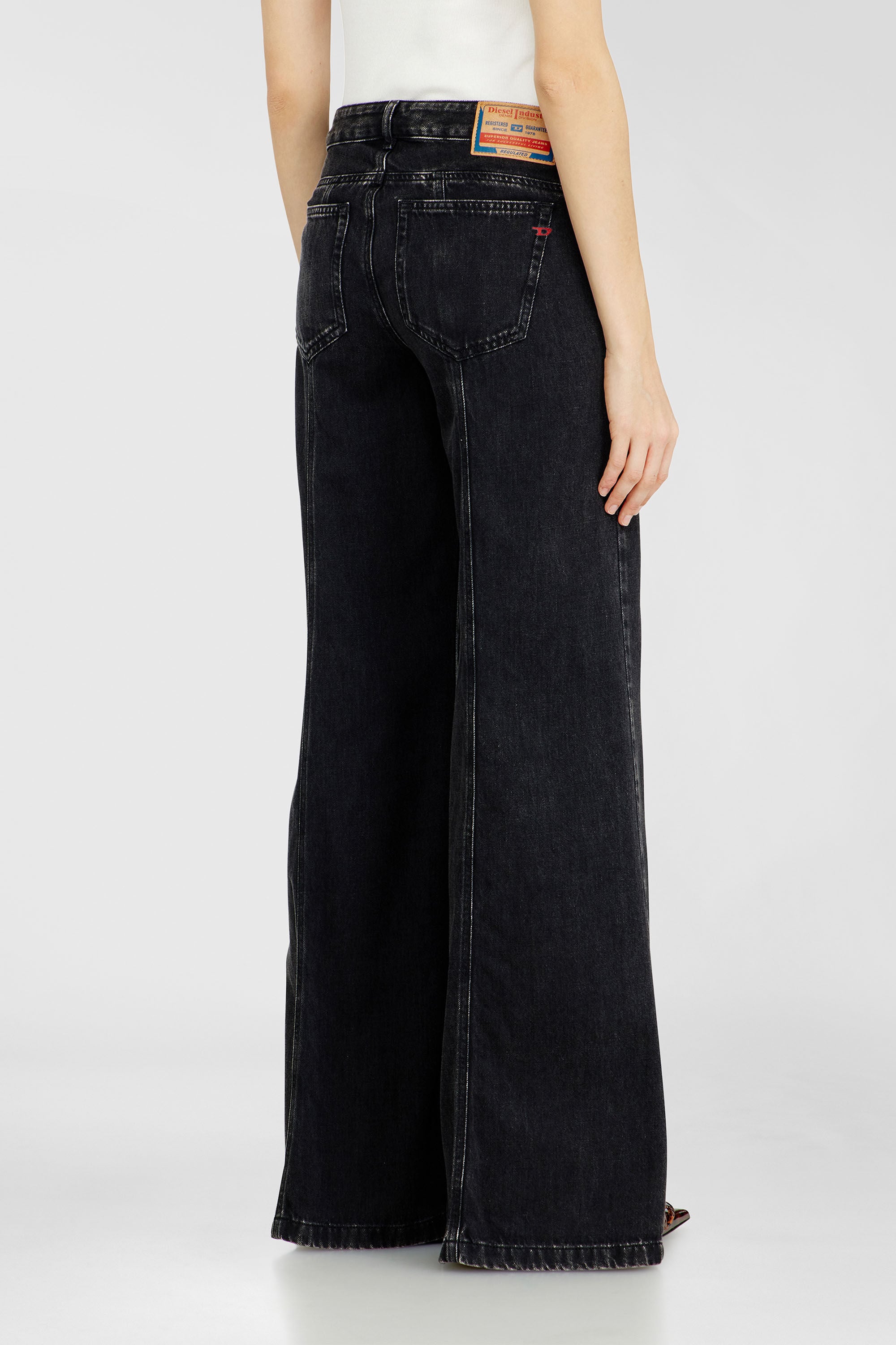 Women's Flare Jeans | Black/Dark grey | Diesel D-Akii