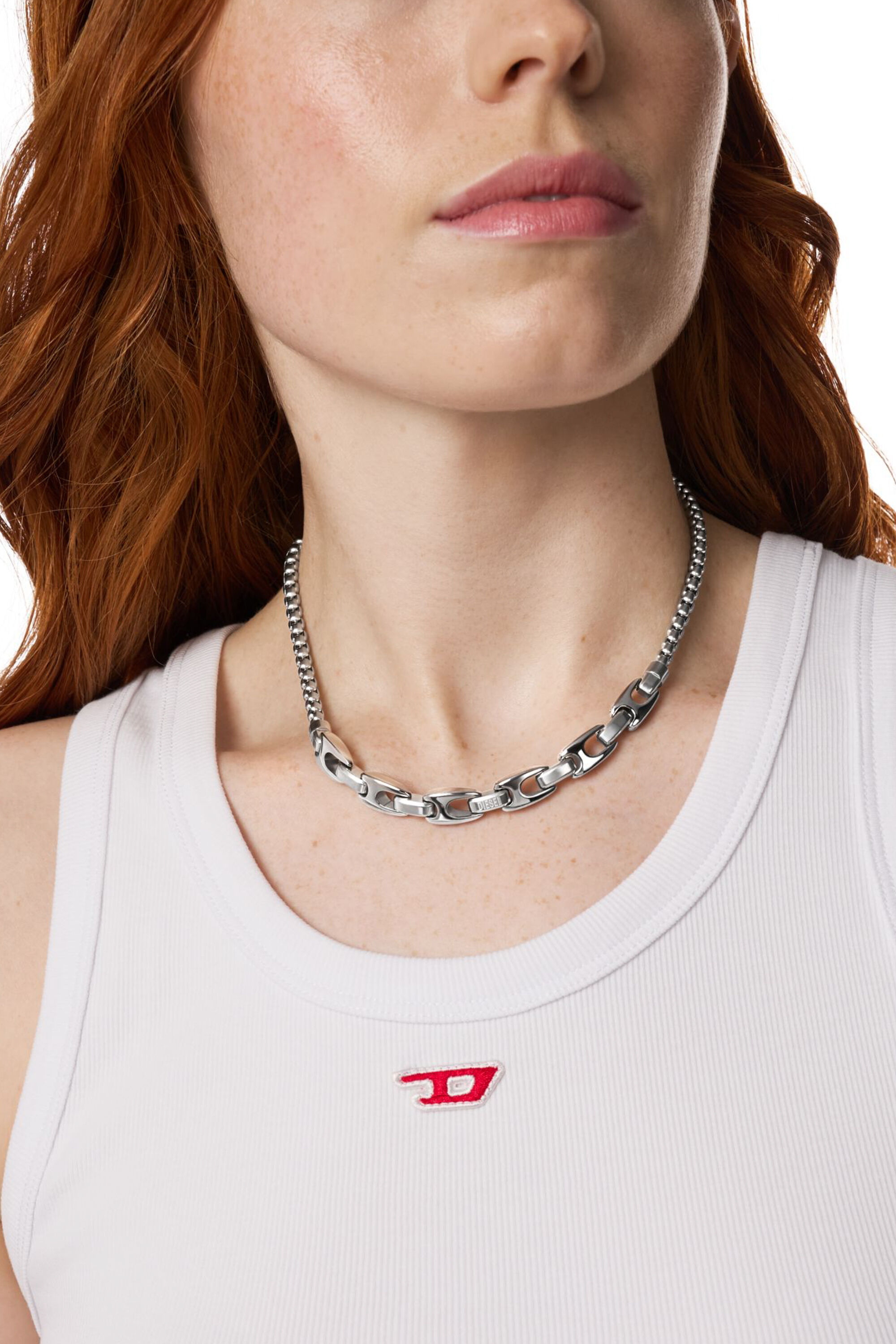 アクセサリー Dx1650040 Jewellery Women's Stainless steel chain necklace | Silver | Diesel