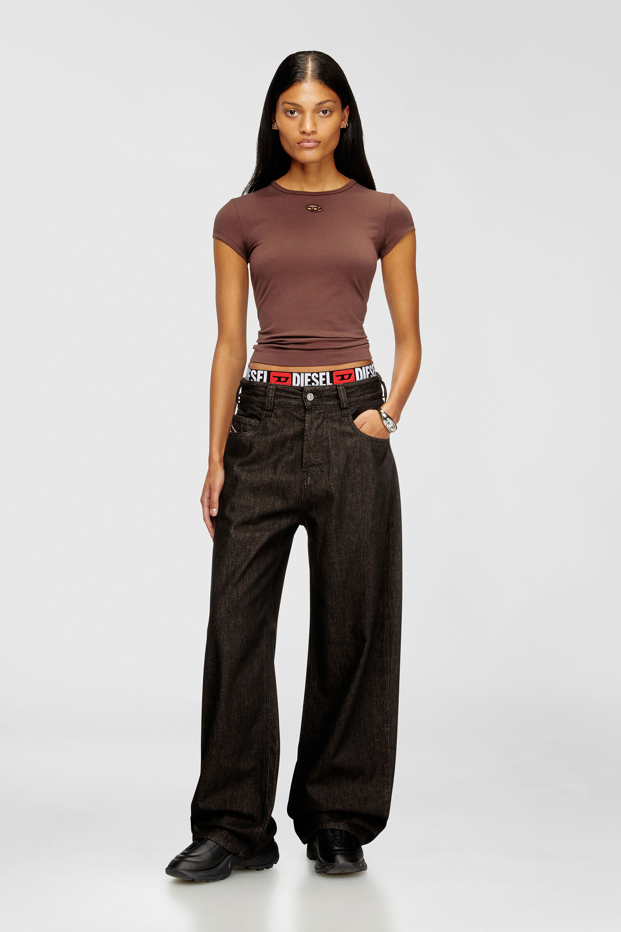 Women's Relaxed Jeans | Regular Waist 1997 D-Enim-M | Black/Dark
