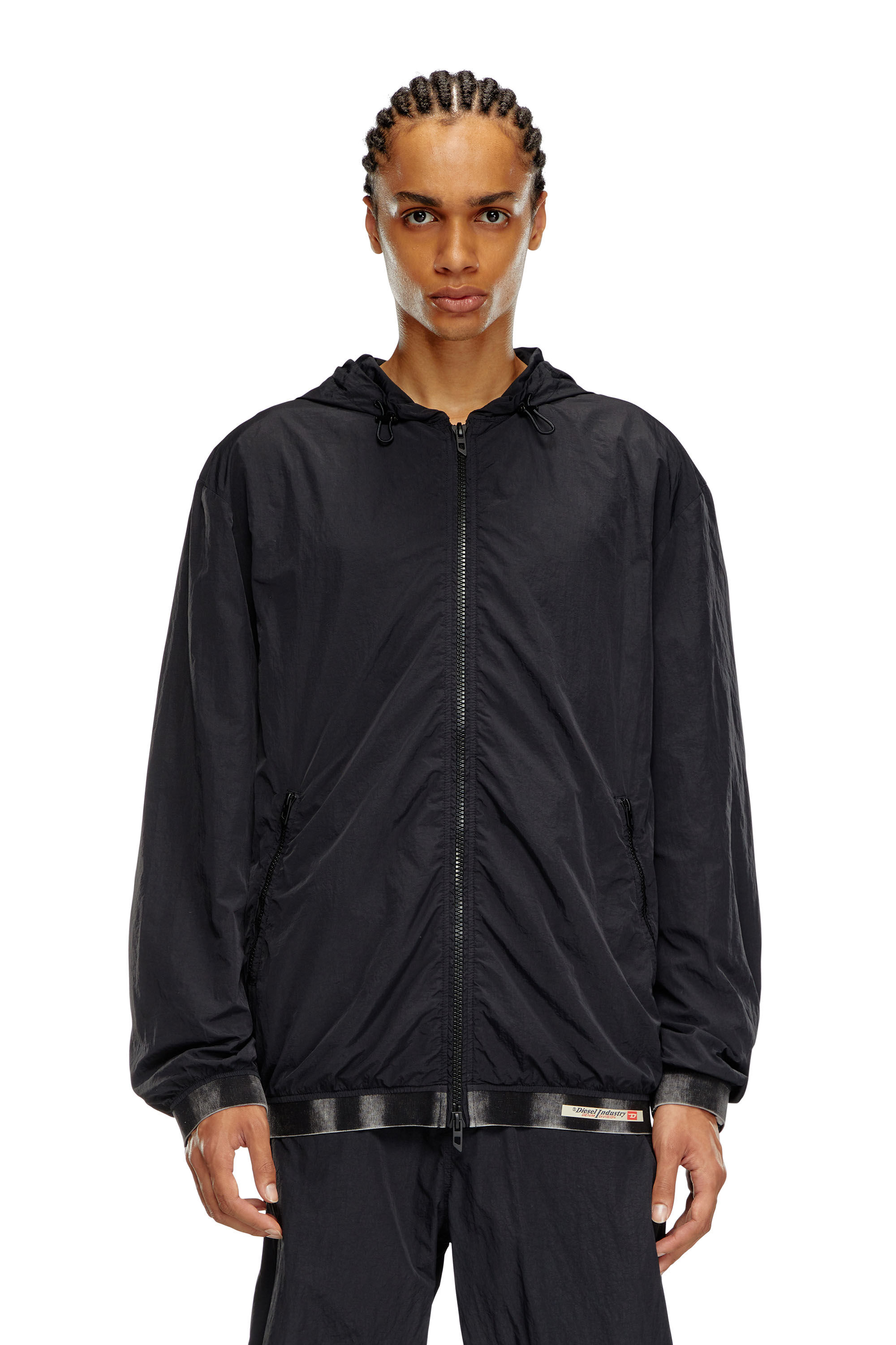 Men's Windbreaker in recycled shell | Black | Diesel
