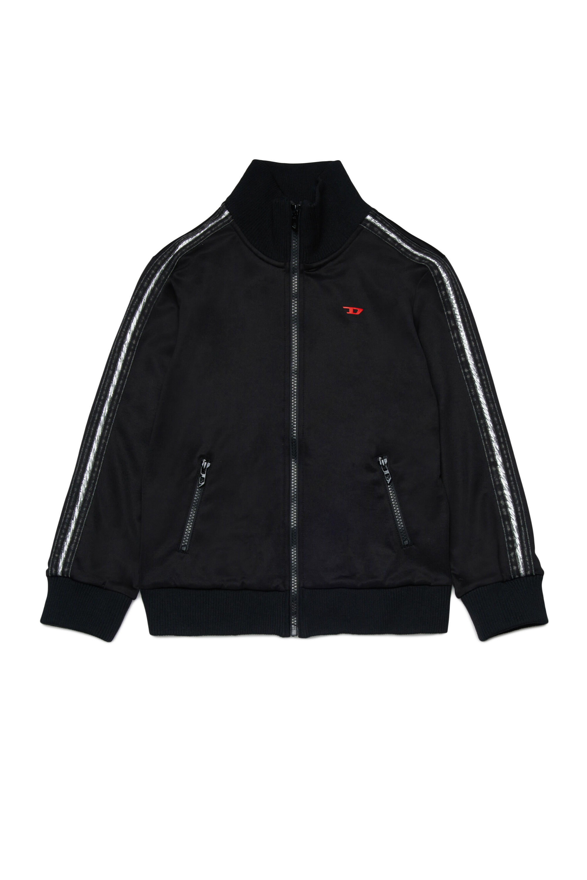 Boy'sSweatshirt with zip and logo detail | Black | Diesel TR