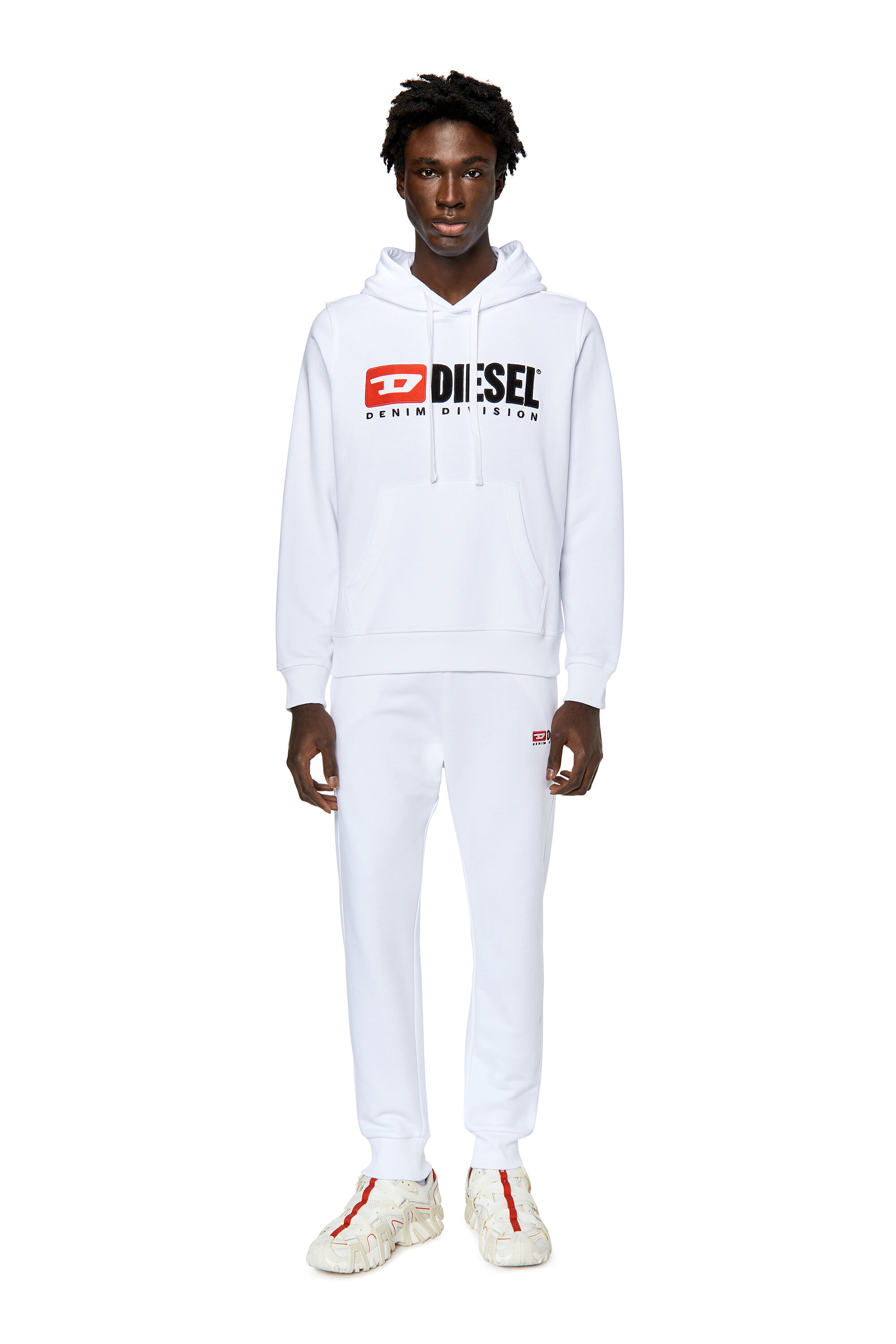 S-GINN-HOOD-DIV Man: Hoodie with logo appliqué | Diesel