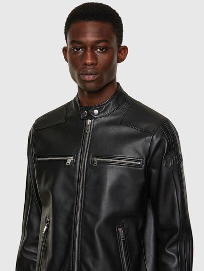 L-BOY Man: Biker jacket with tonal stripes | Diesel