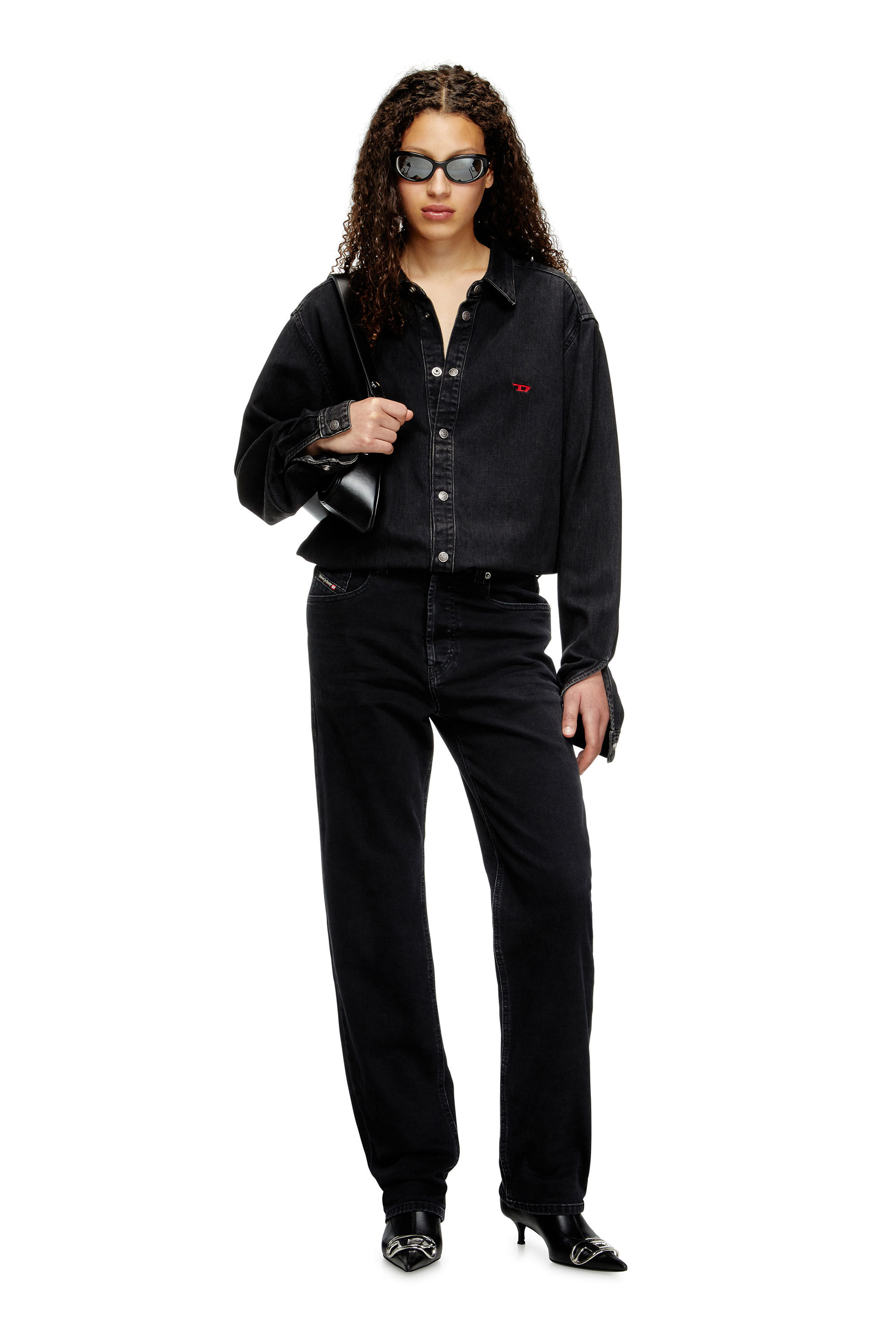 Women's Regular Jeans | Black/Dark grey | Diesel 1988 D-Ark