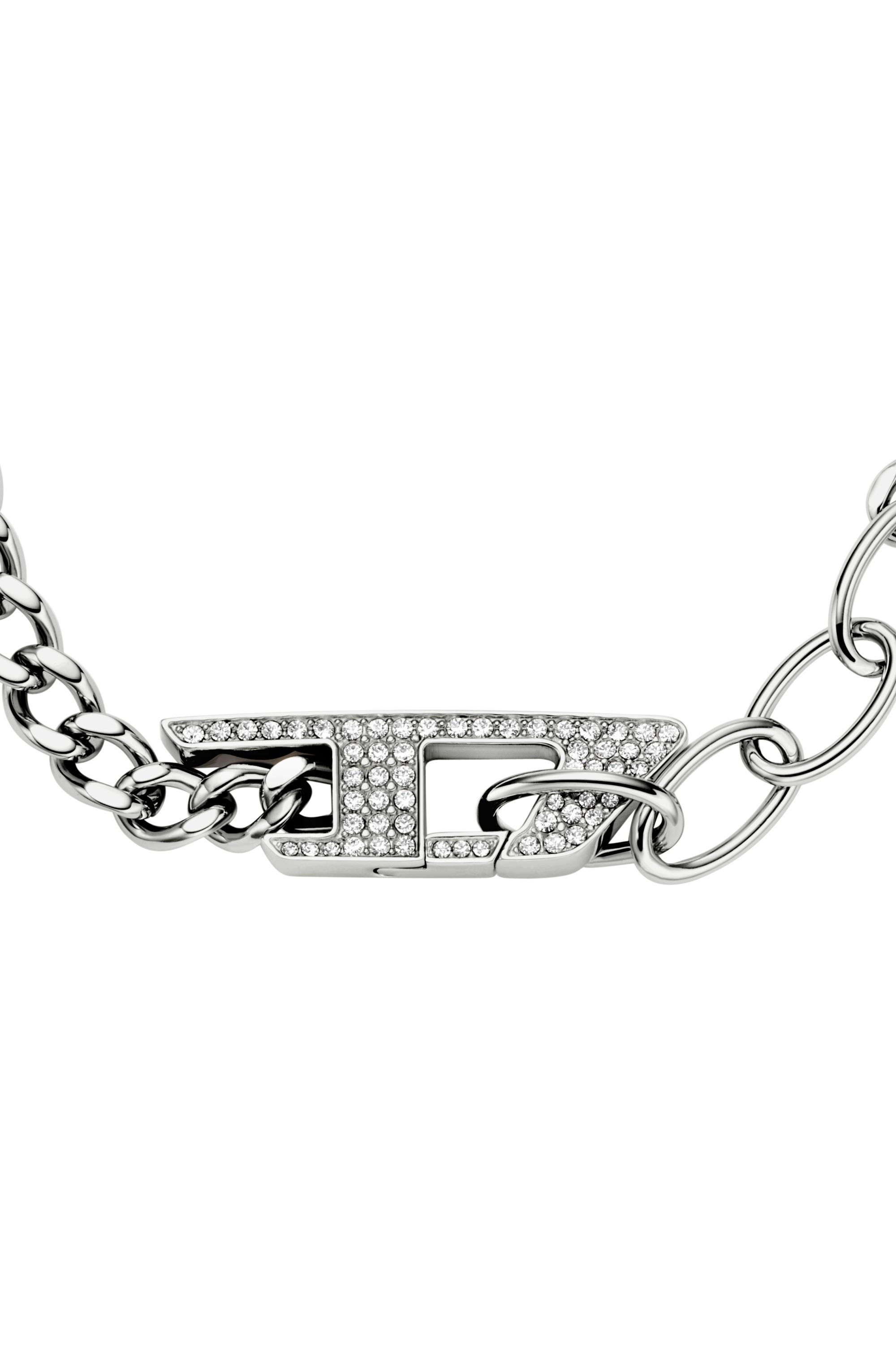 DIESEL チェーンブレスレット DX162700DJW Women's Stainless steel glitz chain bracelet | Silver | Diesel