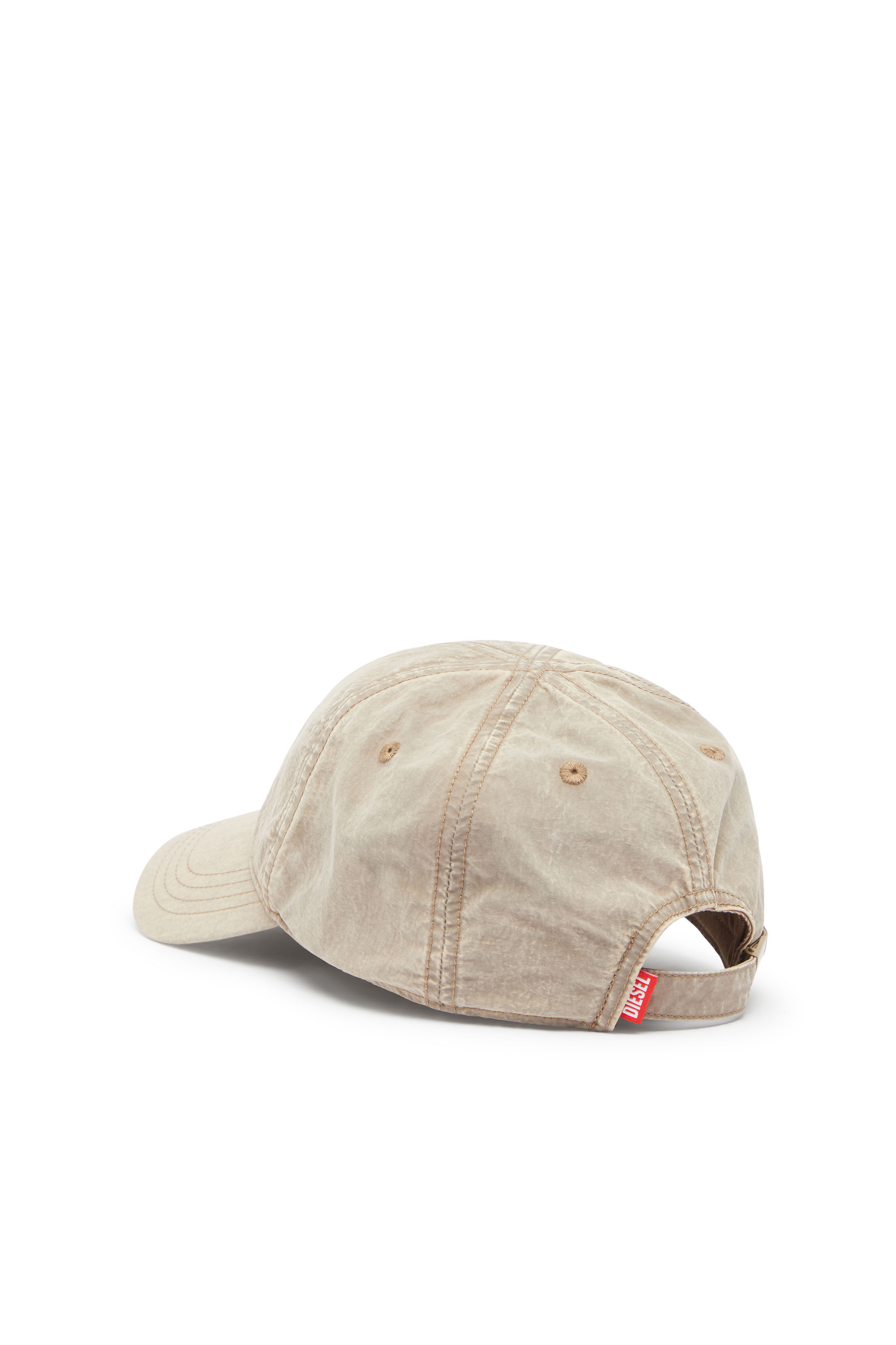 Diesel - C-NYLOFF, Man's Baseball cap with embroidered Oval D in Beige - 2