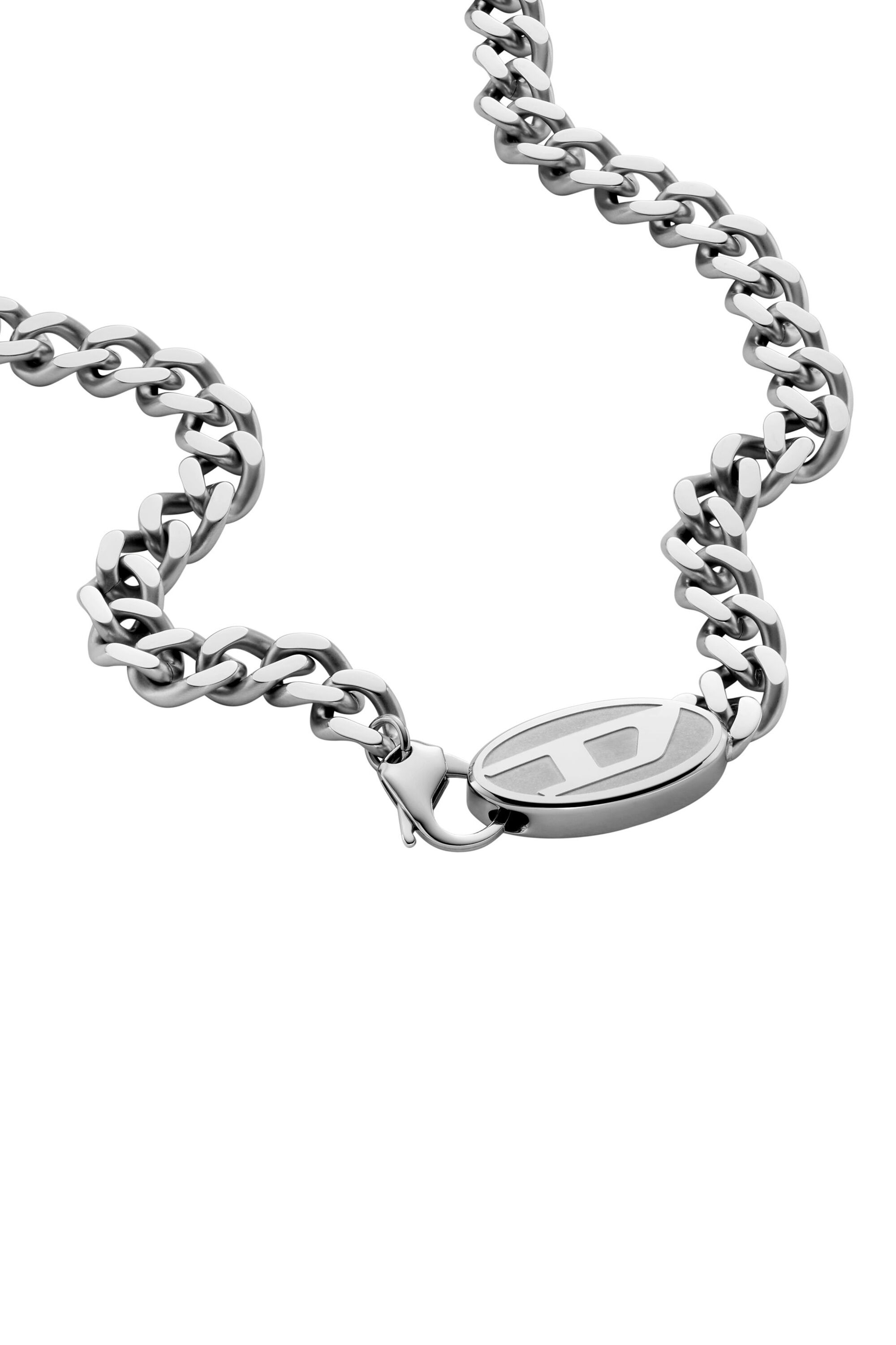 Women s Stainless steel chain necklace Silver Diesel