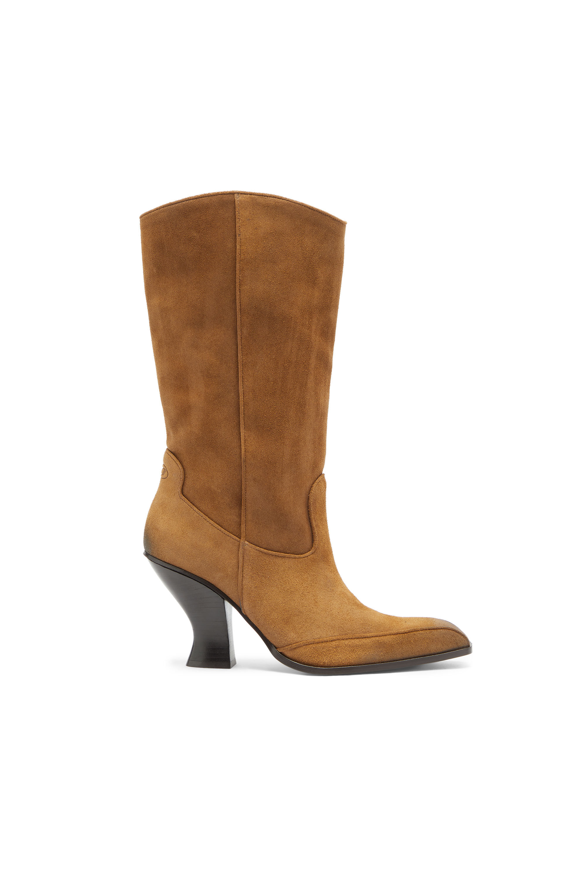Diesel - D-LUFFY-75-TUBE, Woman's D-Luffy - Knee-high boots in suede in Camel - 1