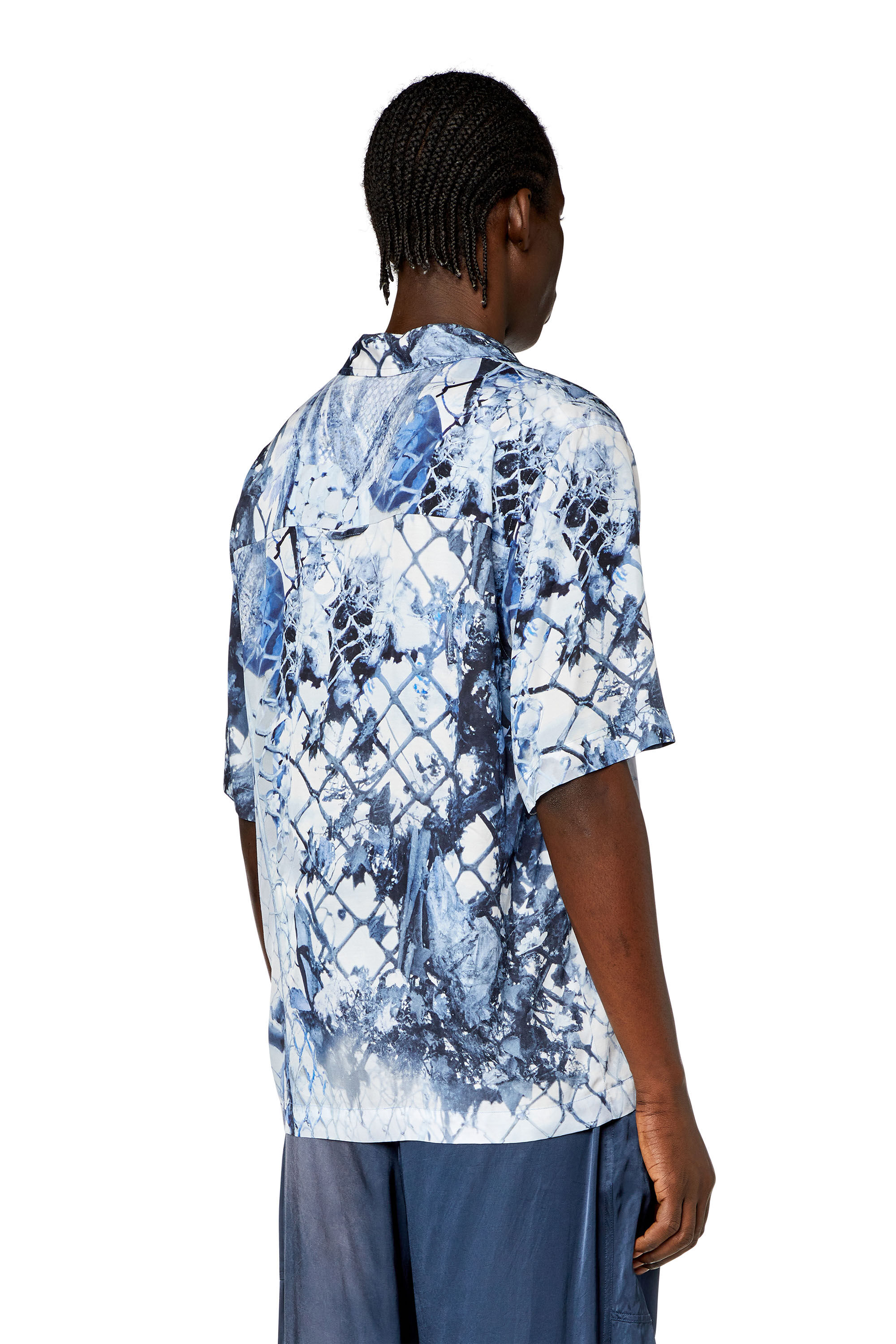 Men's Bowling shirt with abstract print | Multicolor | Diesel