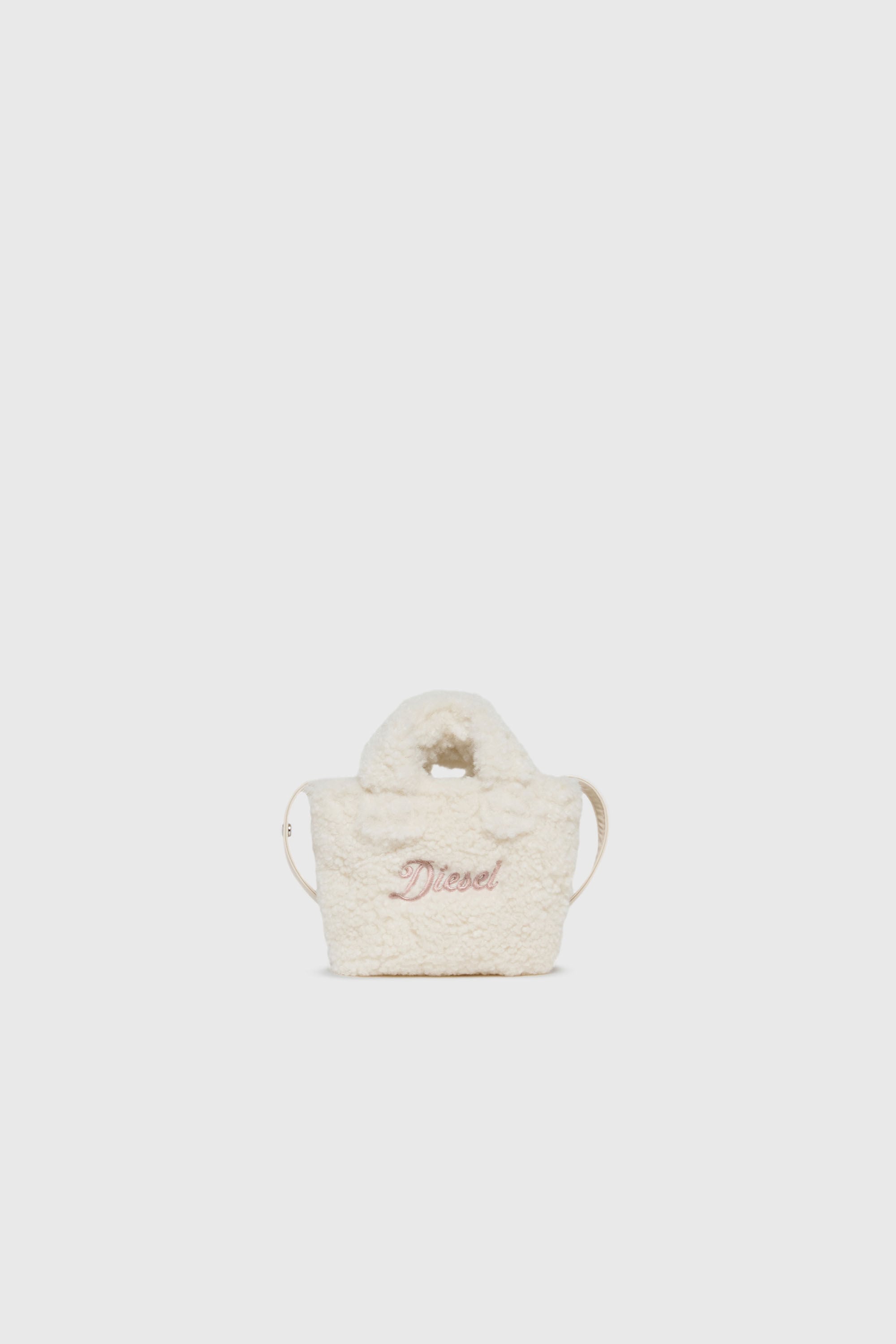 Diesel - WIXIT, Woman's WIXIT - Mini bag in teddy fleece in White - 1