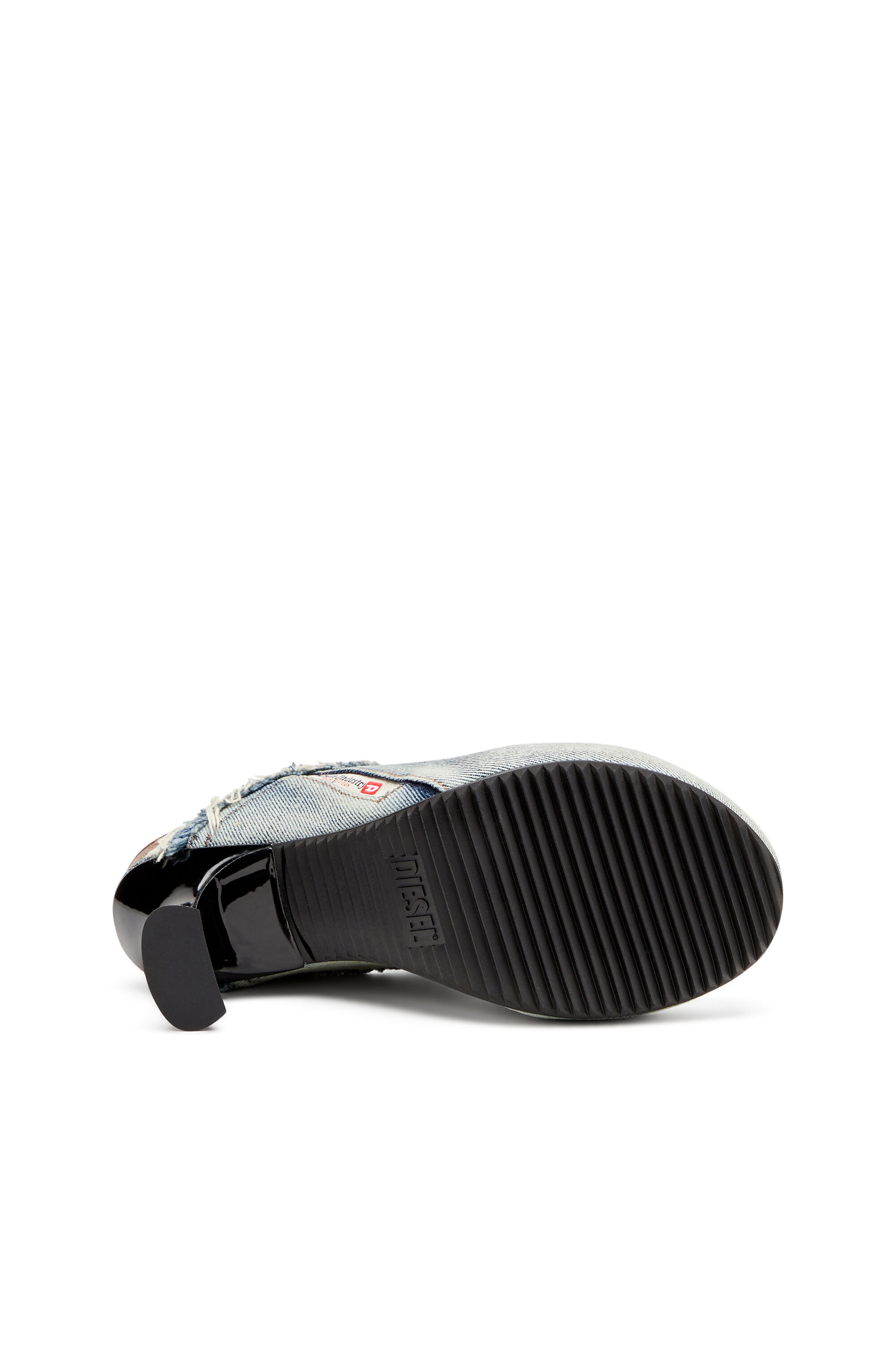 靴 DIESEL D-WOODSTOCK Women's D-Woodstock: Denim kitten heel mules | Black | Diesel