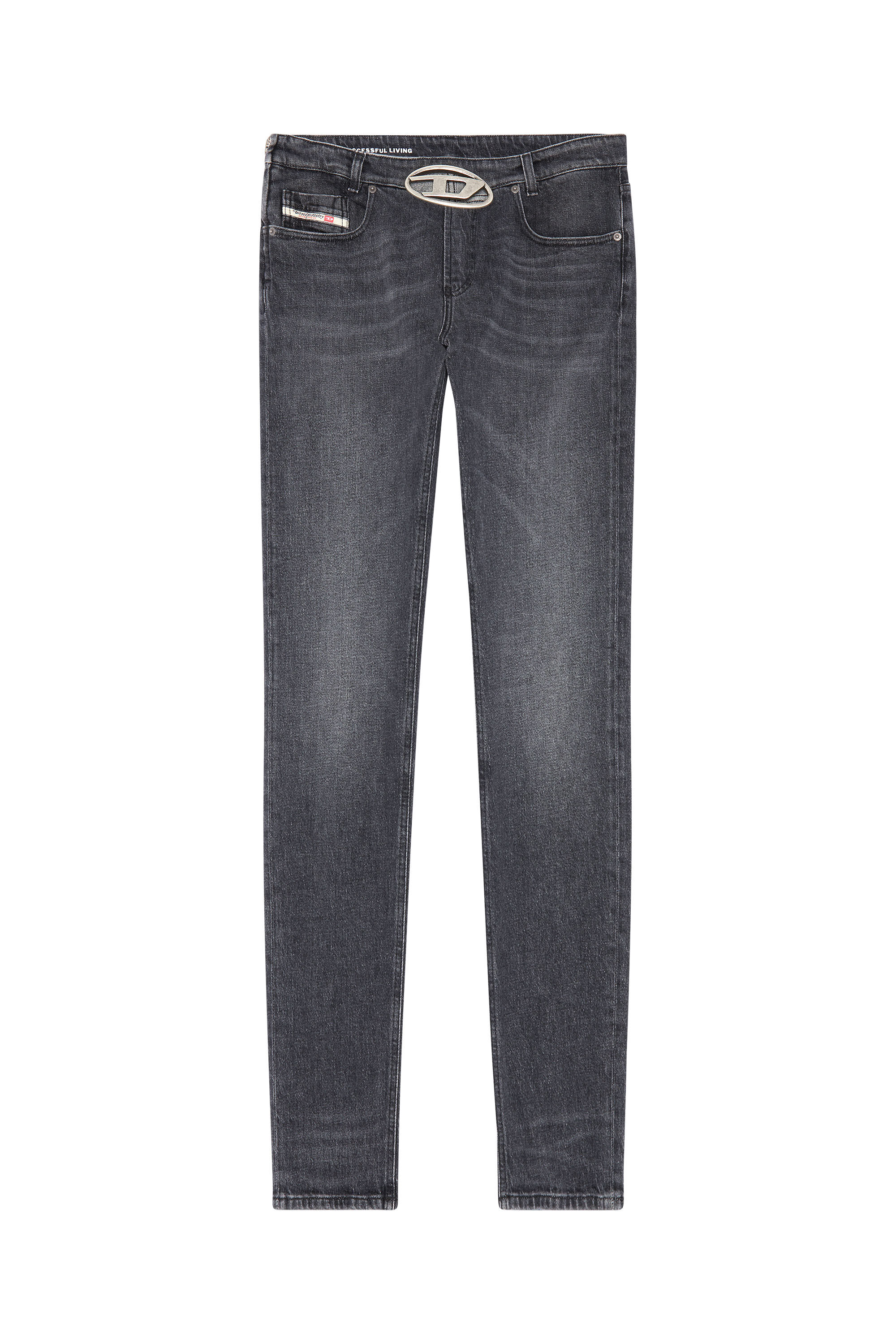 Diesel - Man Slim Jeans 2019 D-Strukt 0CKAH, Black/Dark grey - Image 2