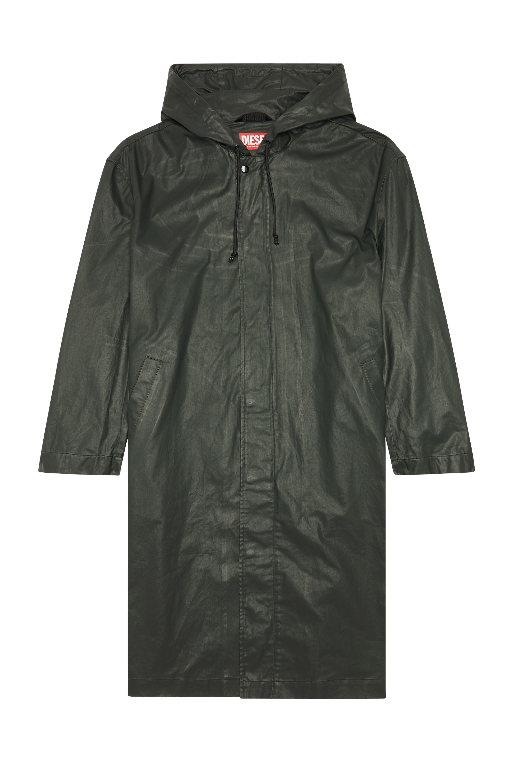 Men s Long jacket in coated cotton twill J COAT Diesel
