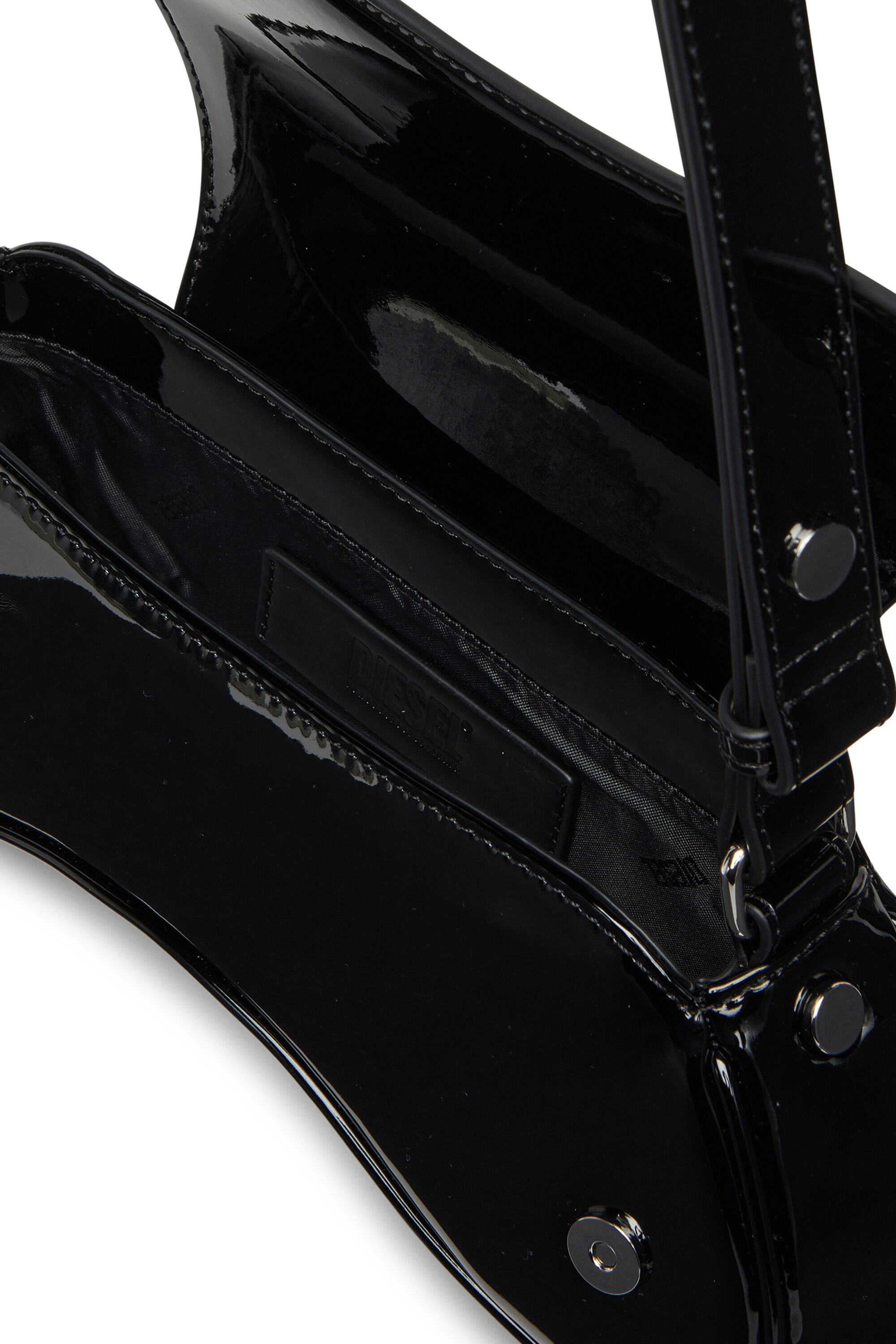 Diesel - PLAY CROSSBODY, Woman's Play-Crossbody bag in glossy PU in Black - 5