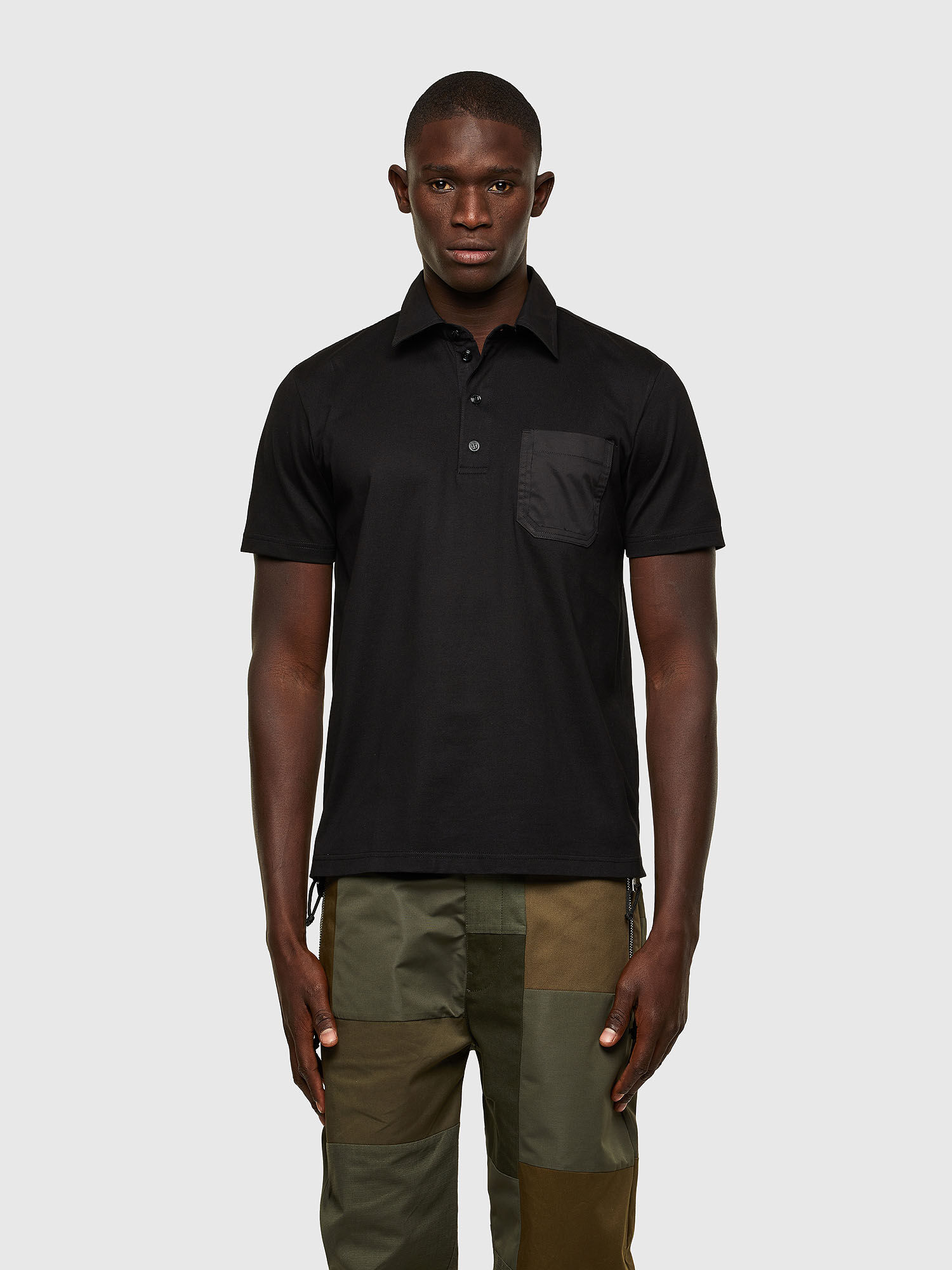 diesel black polo shirt