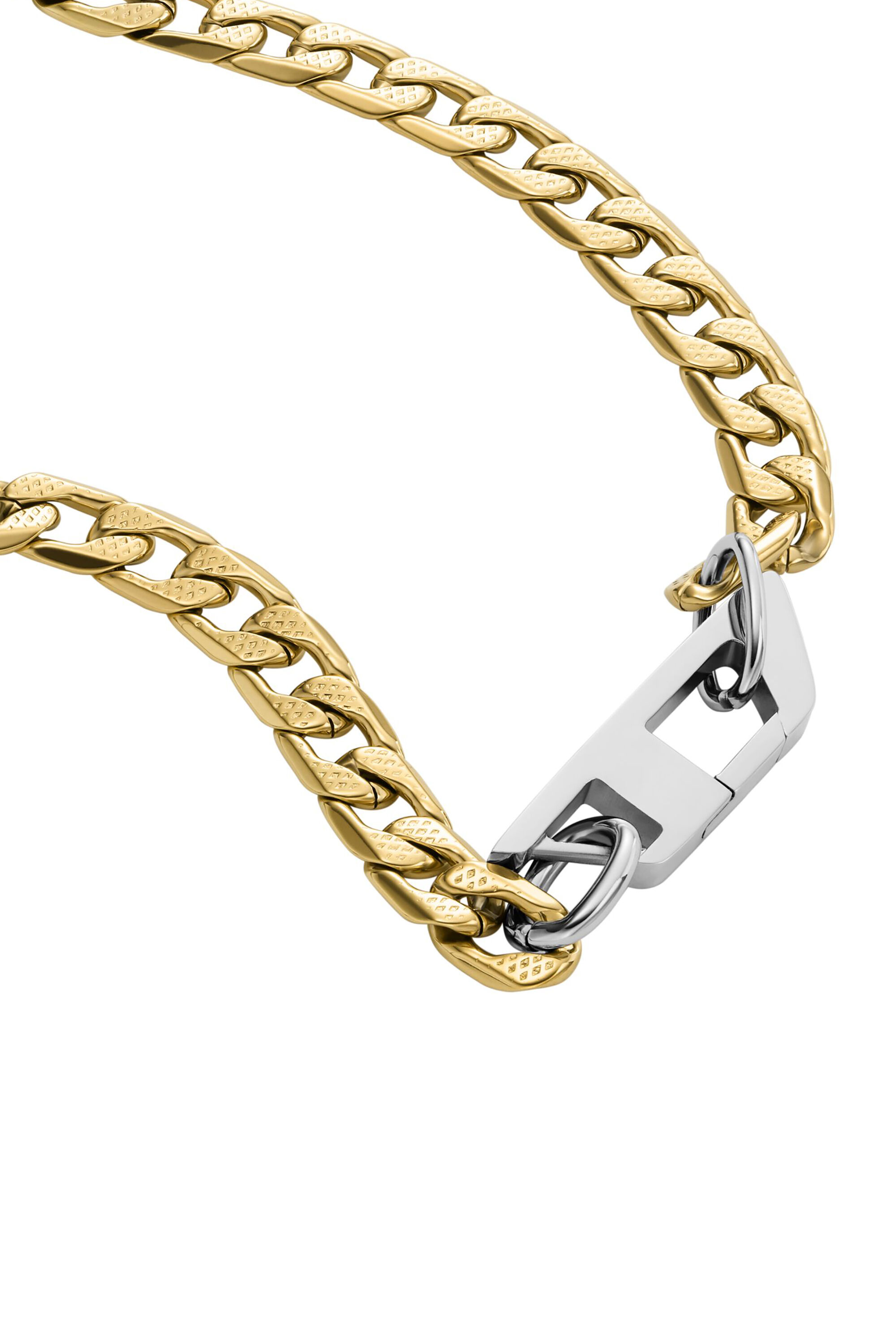 Women's D Logo Two-Tone Chain Necklace | Oro | Diesel