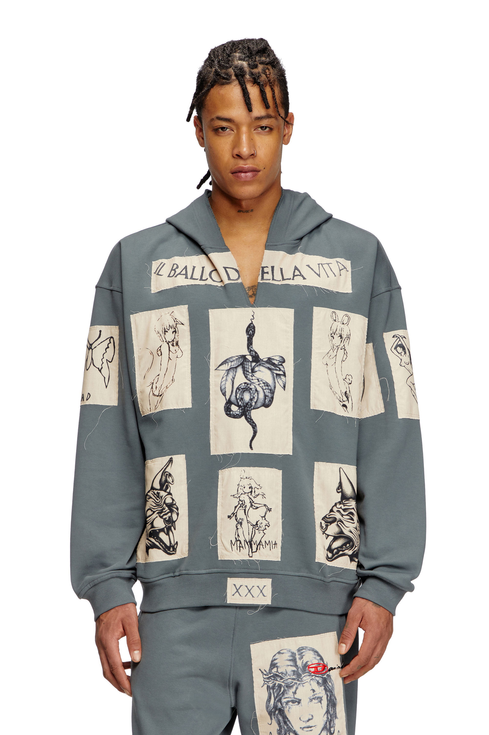 トップス THE BOLDMAN /Vneck Heavy Sweat Fadol Men's Embossed Logo Hooded Sweatshirt, Dark red