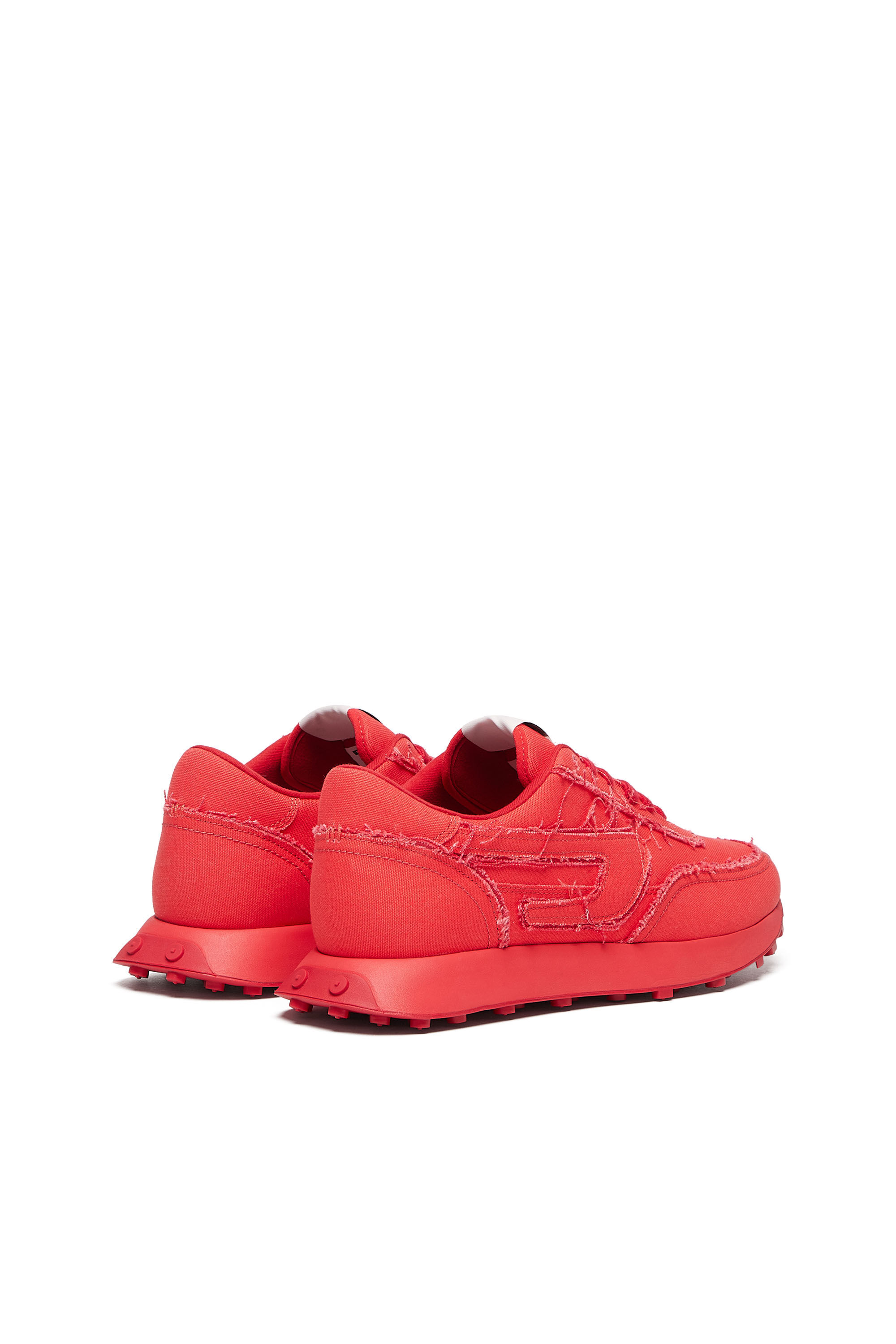 Men's S-Racer Lc - Canvas sneakers with frayed edges | Red Men's S-Racer Lc - Canvas sneakers with frayed edges | Red