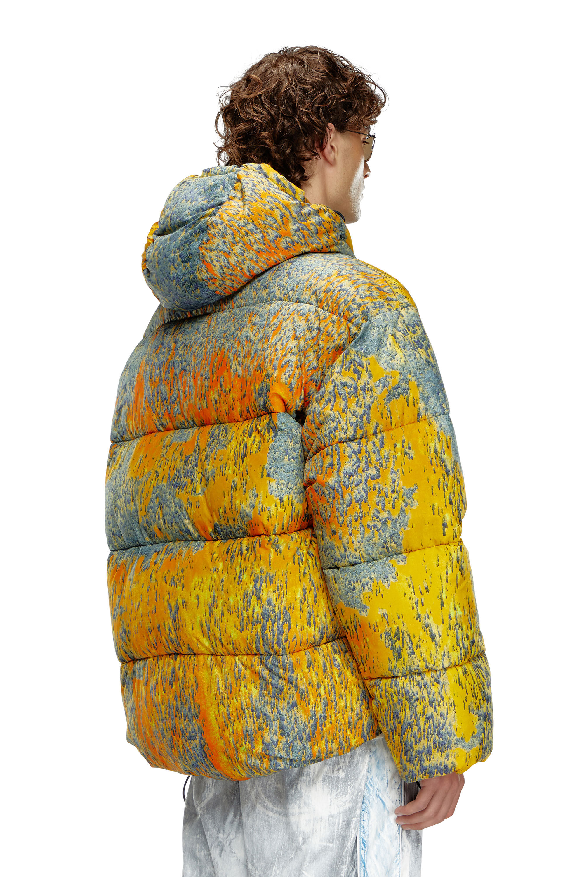 Puffer jacket rain top