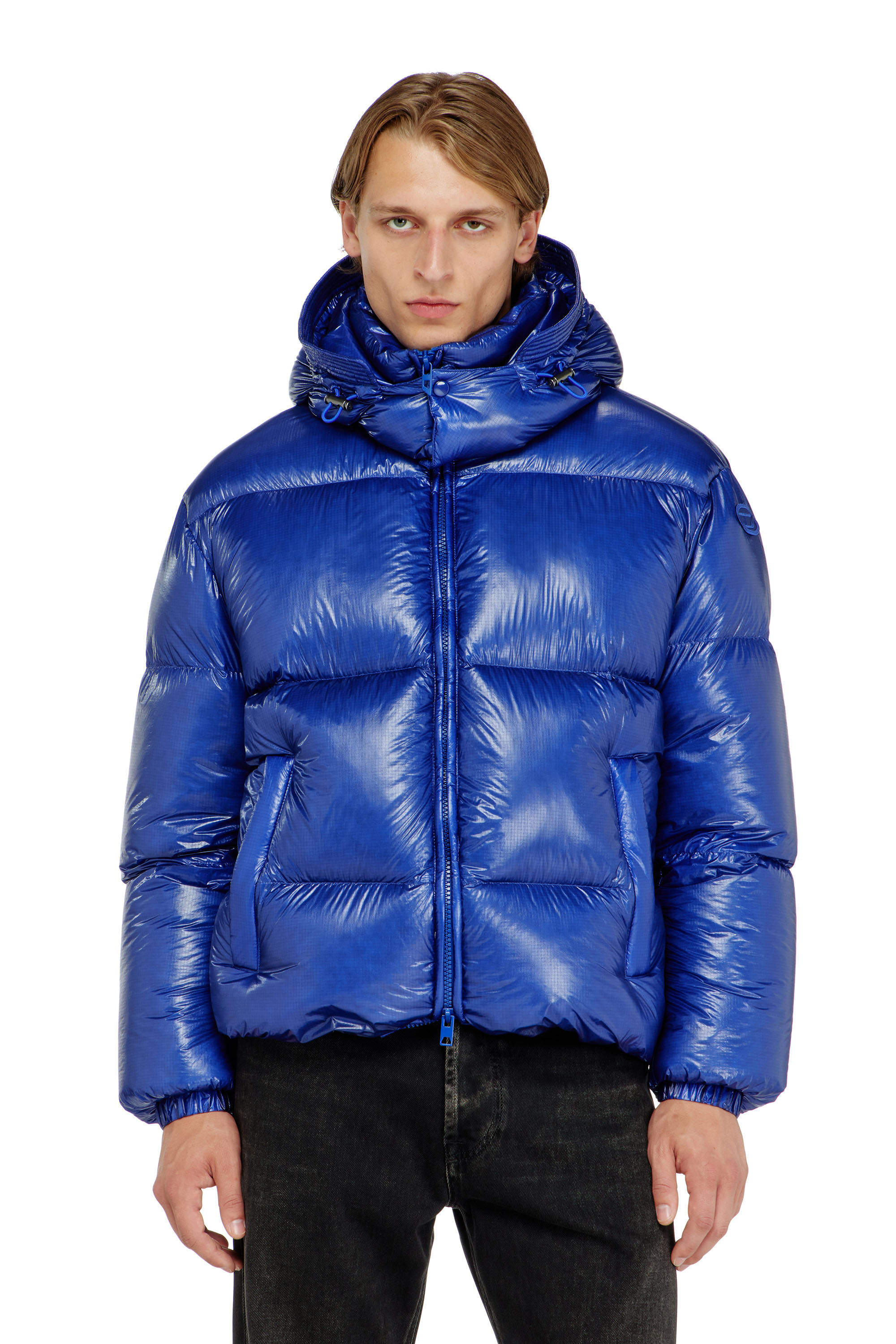 Diesel - W-ROLFYS-WRD-BKCP, Man's Down puffer jacket with detachable hood in null - 4