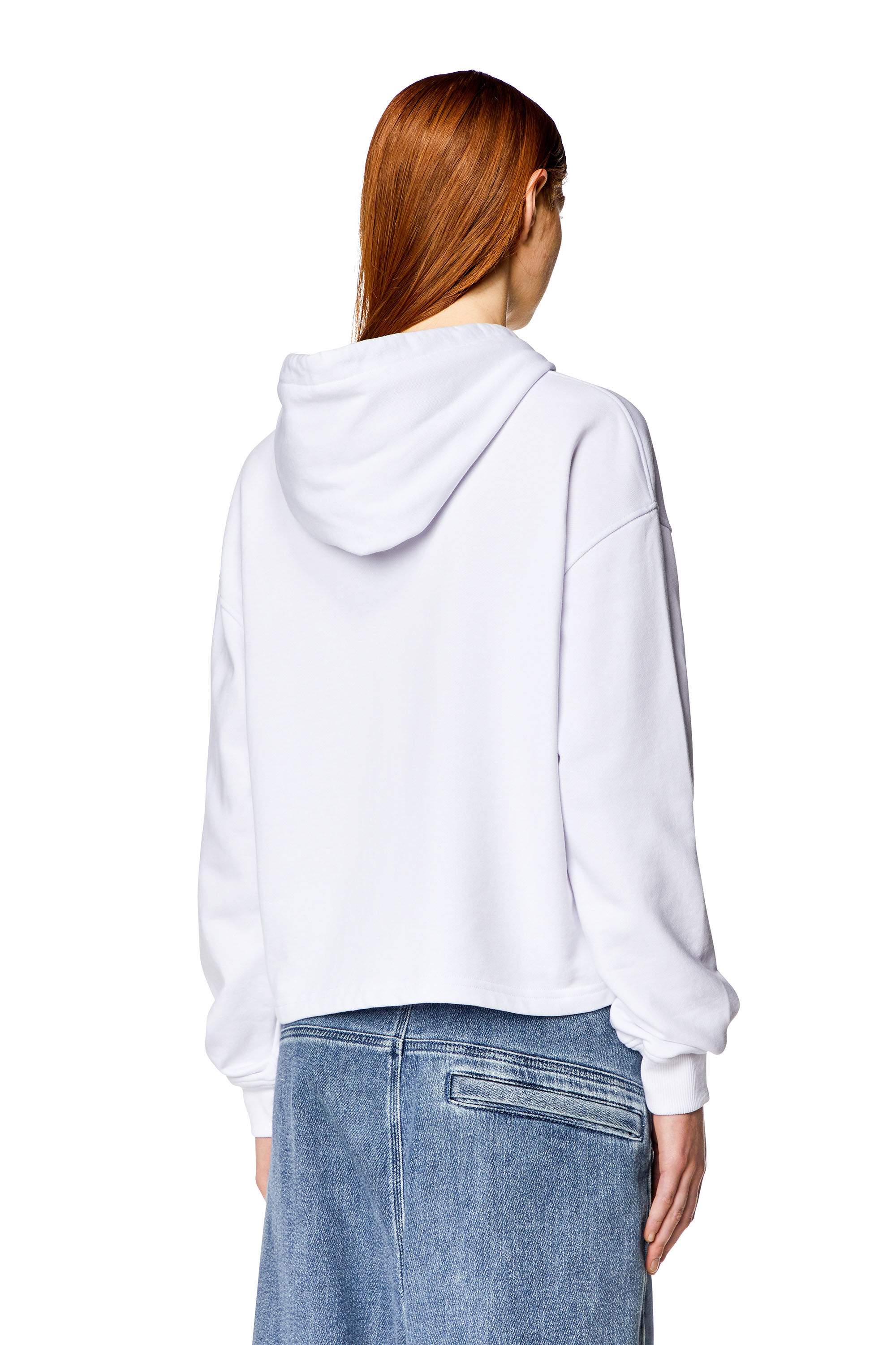 Women's Oversized hoodie with D patch | White | Diesel