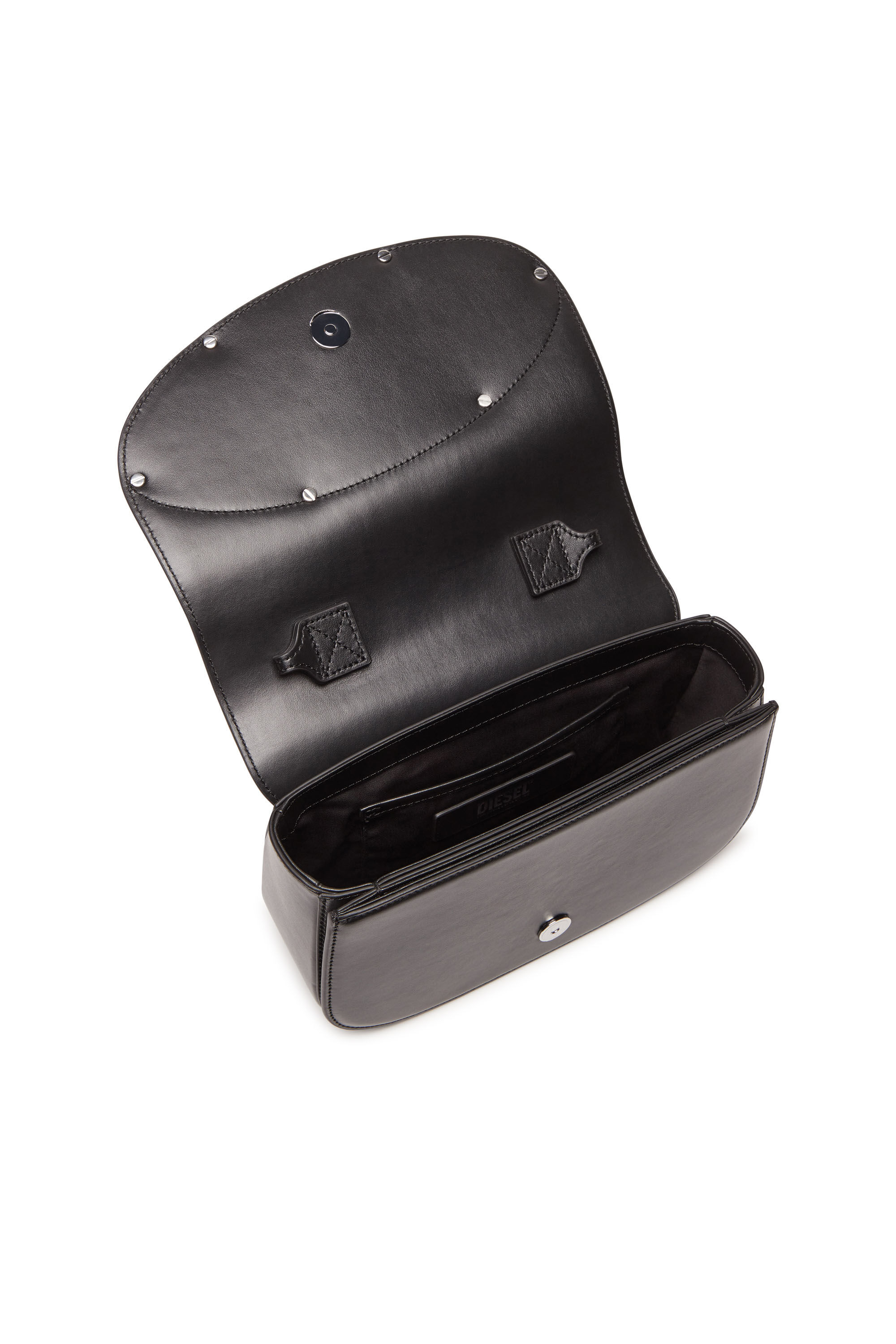 Women's 1DR M-Iconic medium shoulder bag in leather | Black