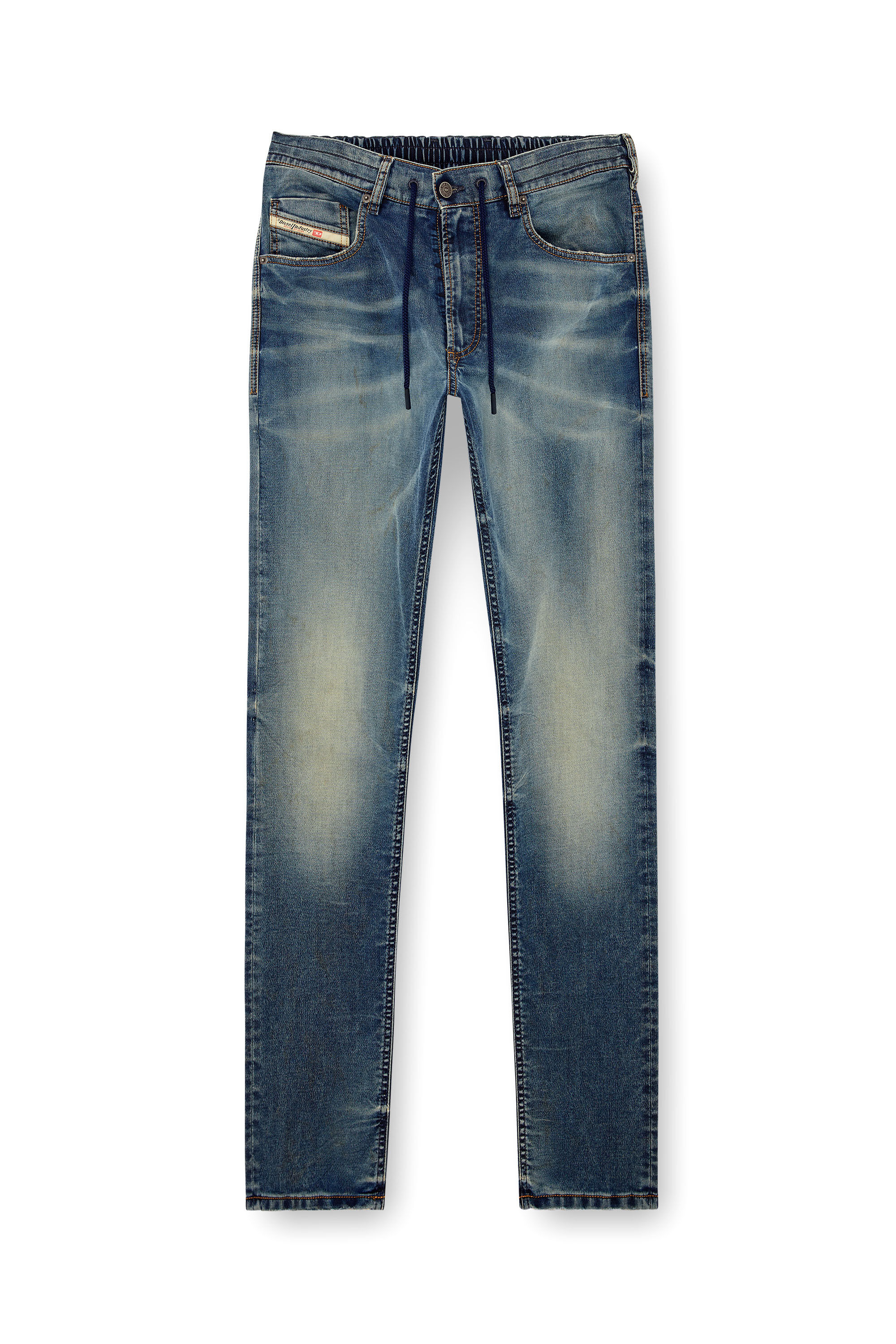 Diesel - Man's Regular 2030 D-Krooley Joggjeans® 068LZ, Medium blue - 2