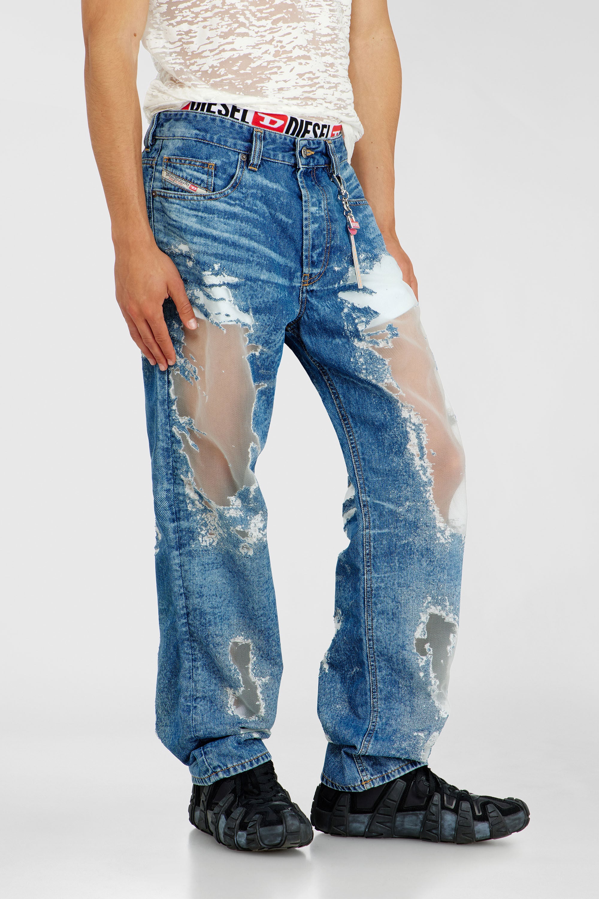 Diesel - Man's Regular Jeans 2024 D-Macs 068ZH, Medium blue - 5
