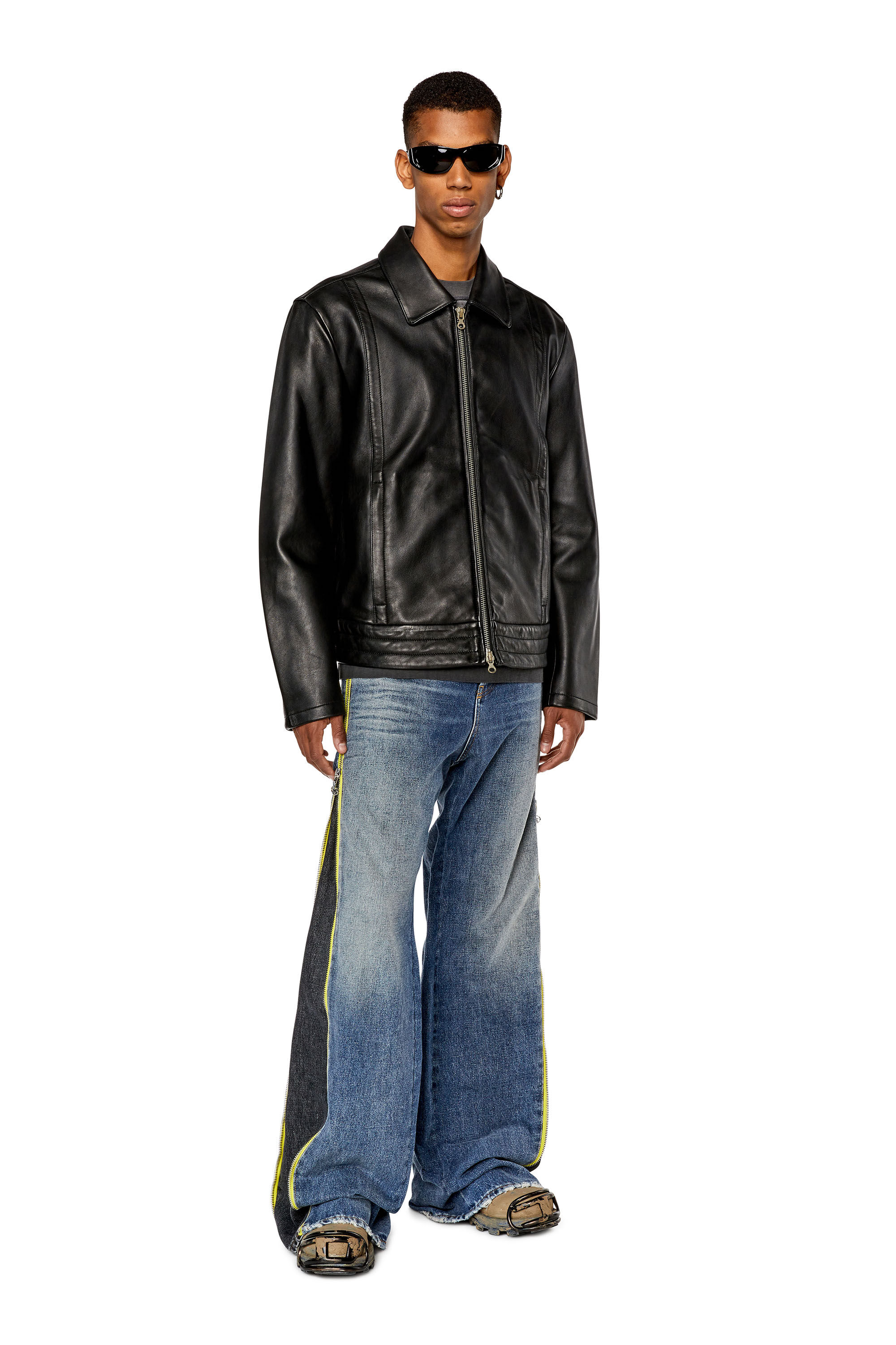 パンツ IONSEOUL Color matching leather blouson BBJ49 Blouson-Sport-Orange-1024x1024.jpg
