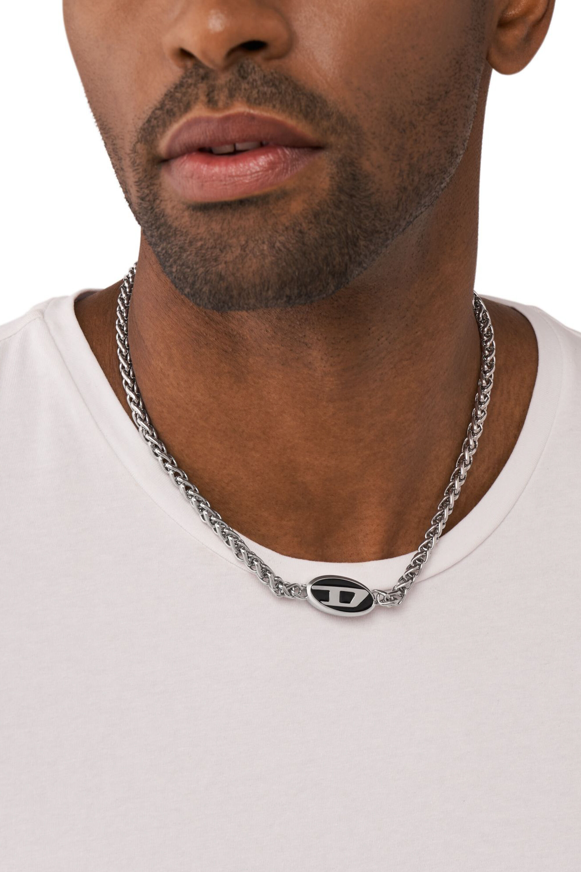 Women's Stainless steel chain necklace | Silver | Diesel