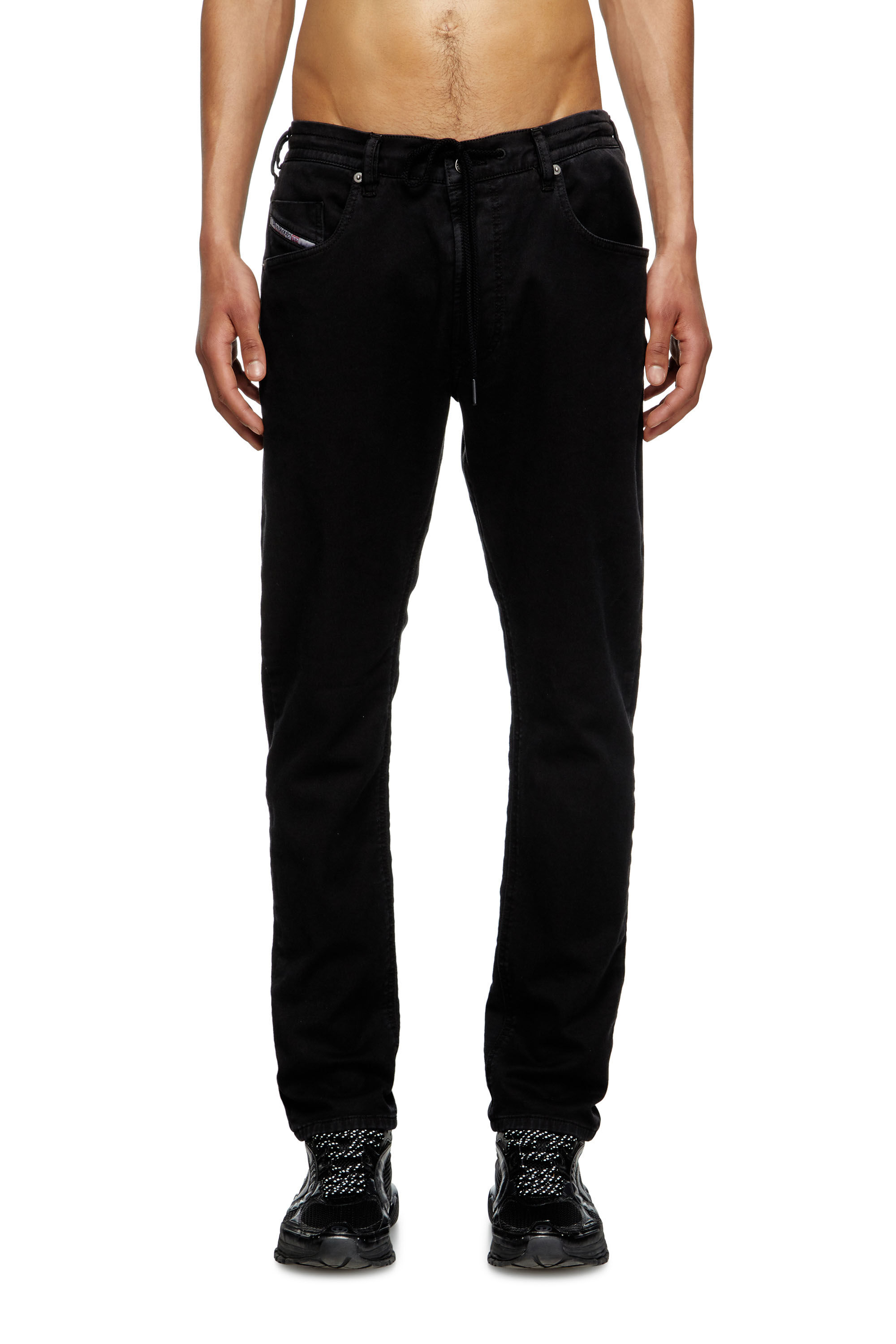 専用 DIESEL Regular 2032 D-Krooley Jogg Men's Regular Jeans | Black/Dark grey | Diesel 2032 D-Krooley