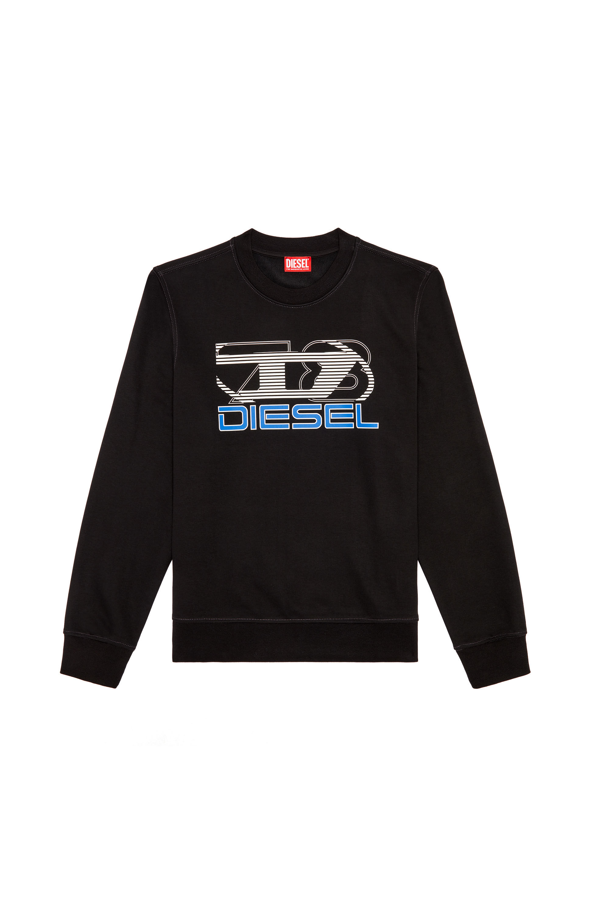 Men's Sweatshirt with logo print | Black | Diesel
