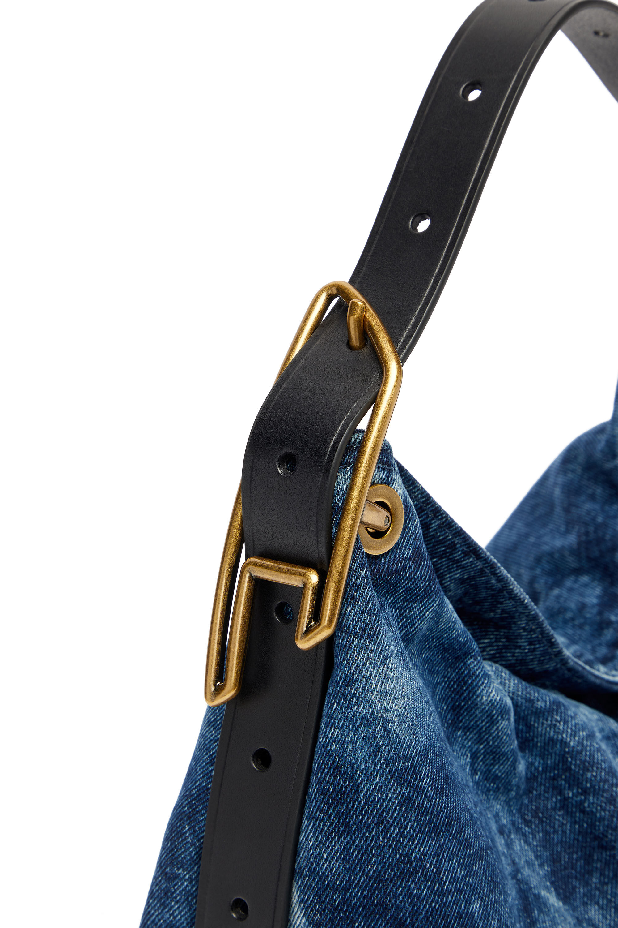 Women's D-Line-Denim shoulder bag | Blue | Diesel