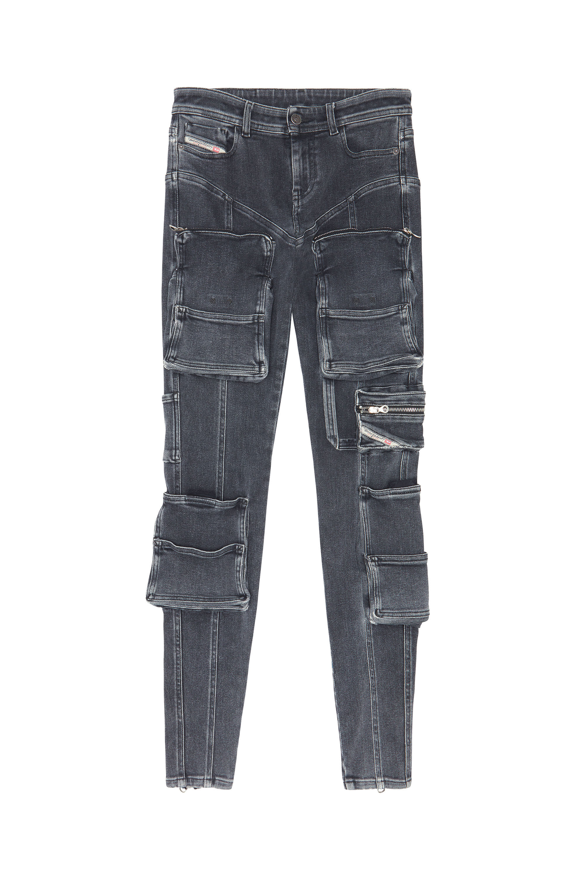 1984 Slandy-High Woman: Skinny Black cargo Jeans | Diesel
