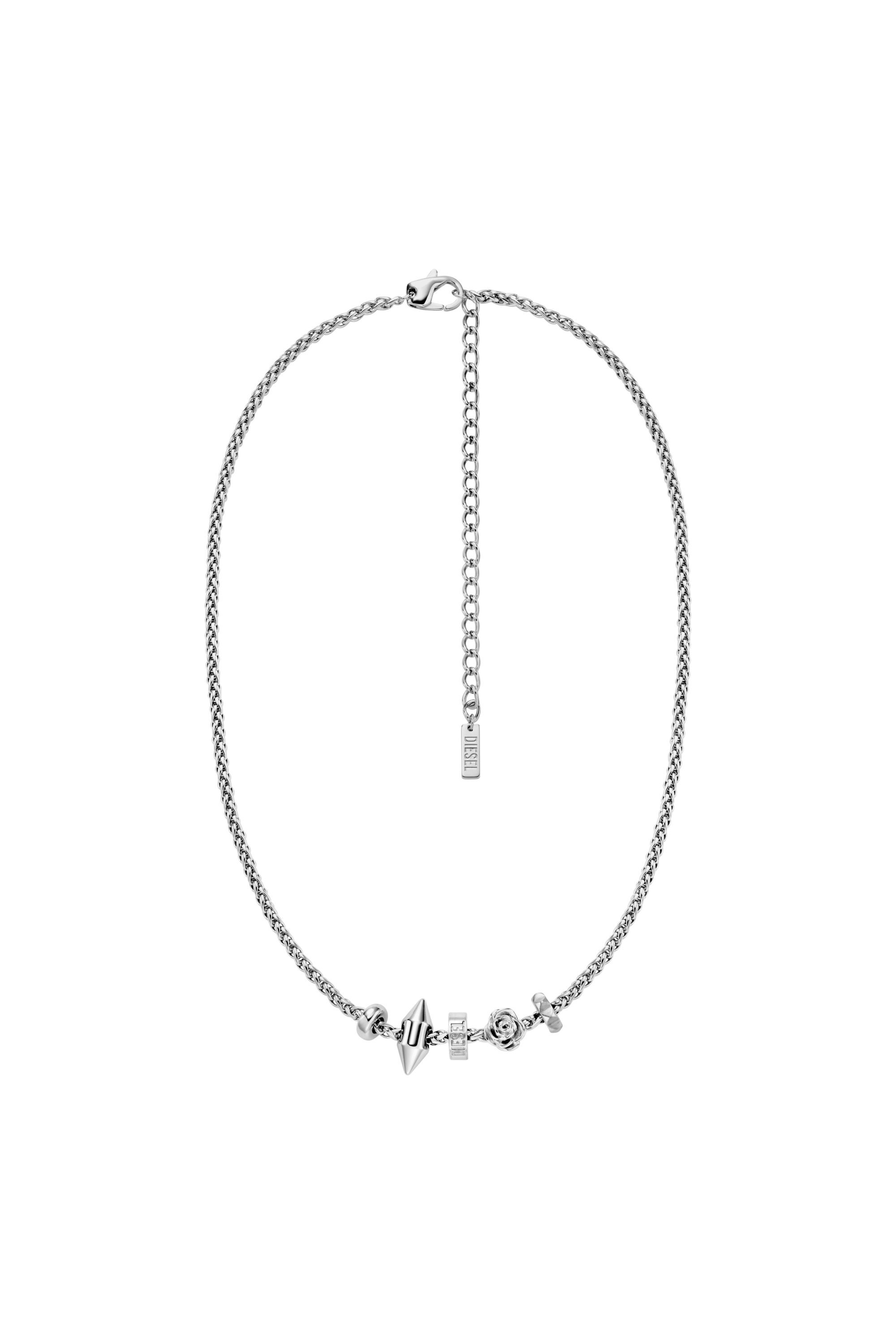 Women's Stainless steel charm necklace | Silver | Diesel