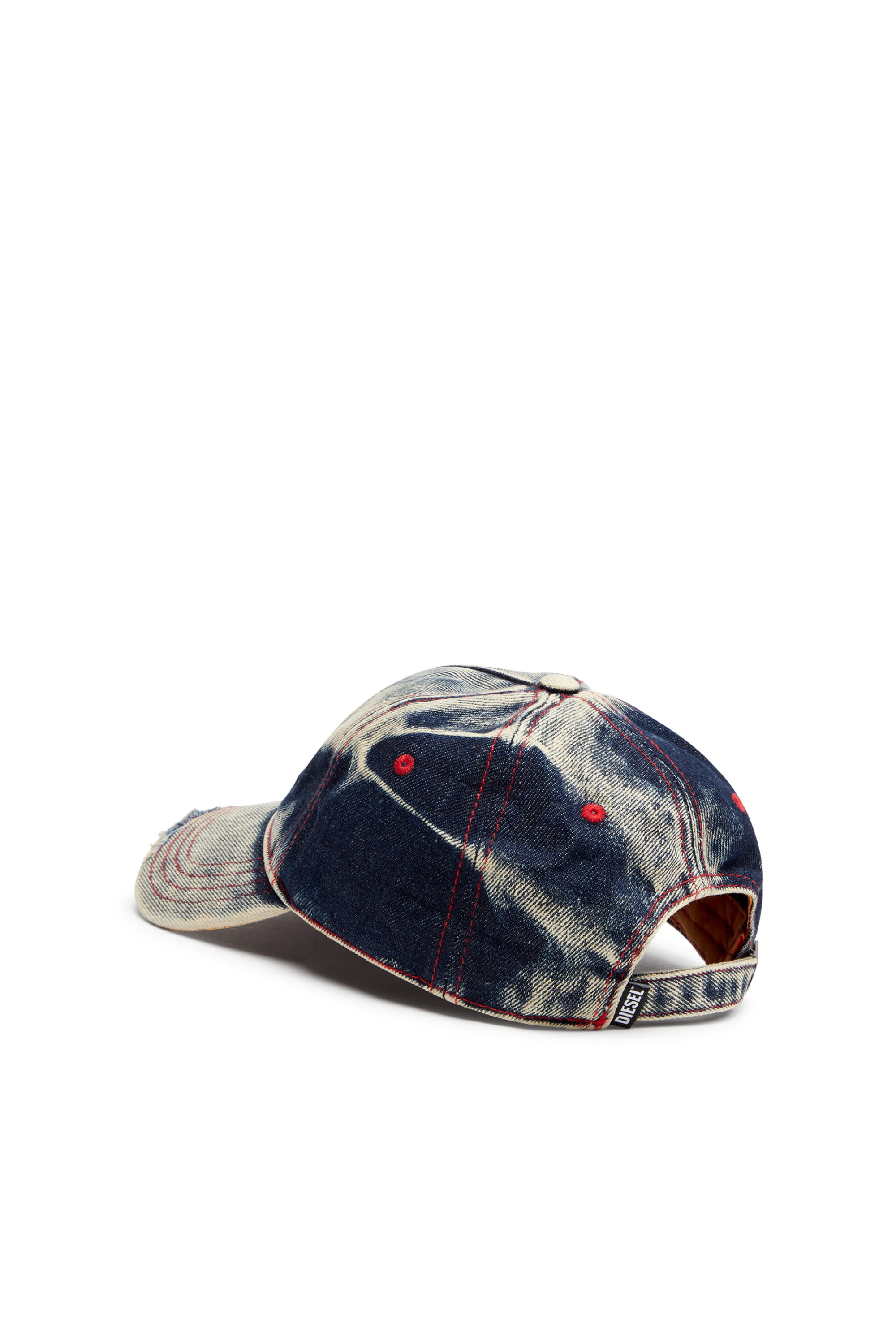 C-SEYMON Man: Baseball cap in treated denim, D logo | Diesel