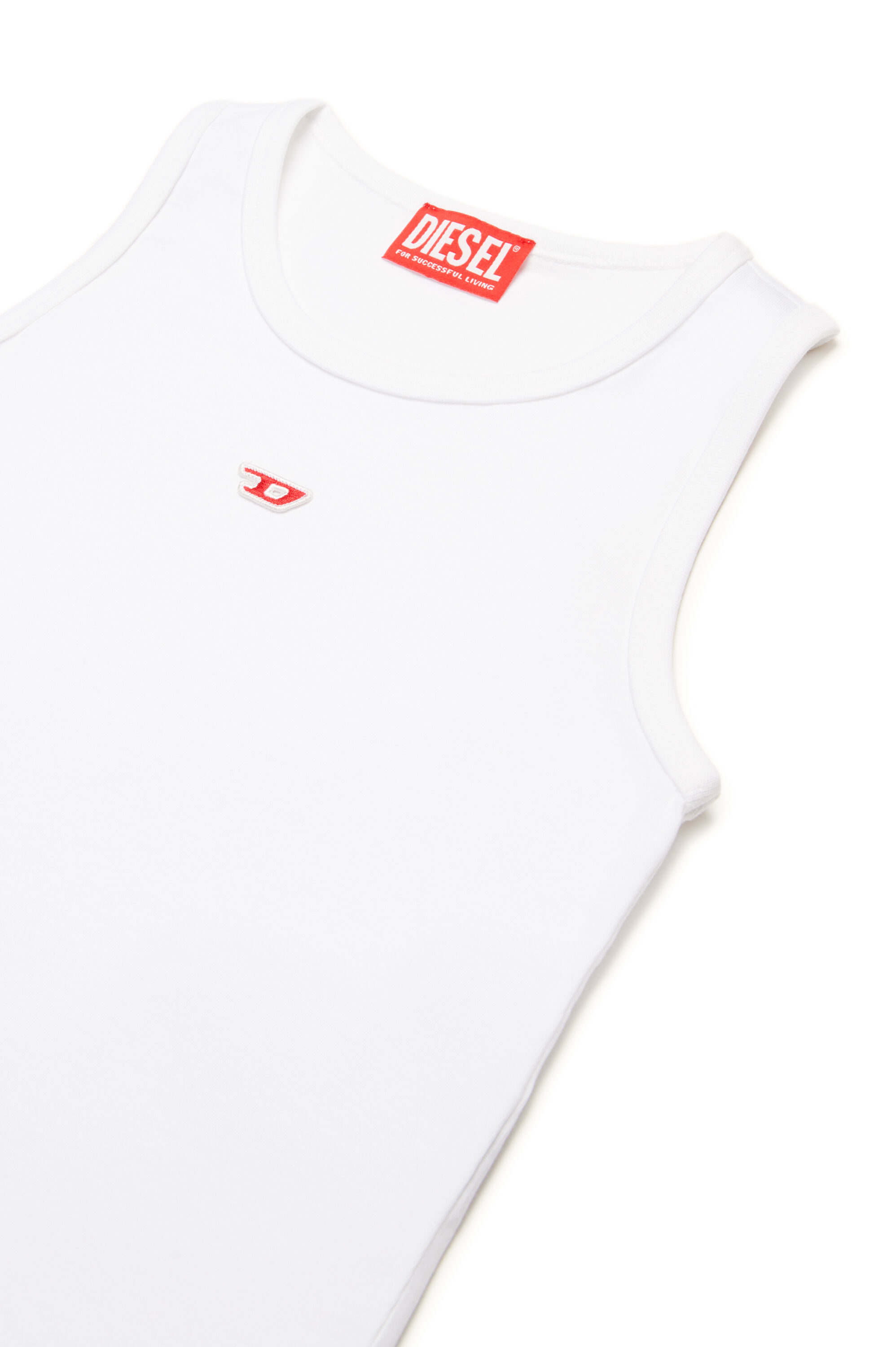 Tank top with D logo patch | White | 4-16 YEARS Girls | Diesel