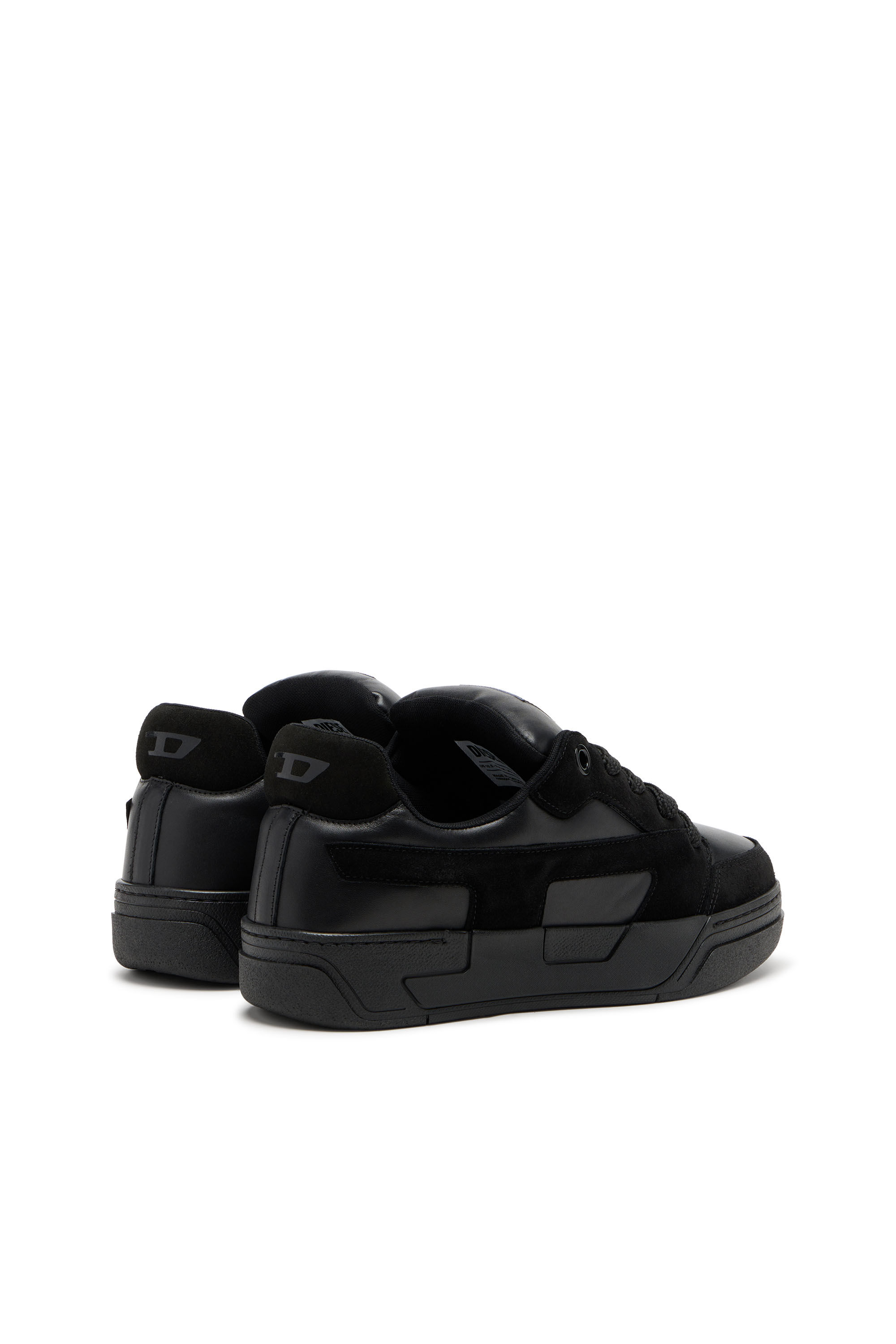 Men's D-Ollie-Monochrome sneakers in suede and leather | Black